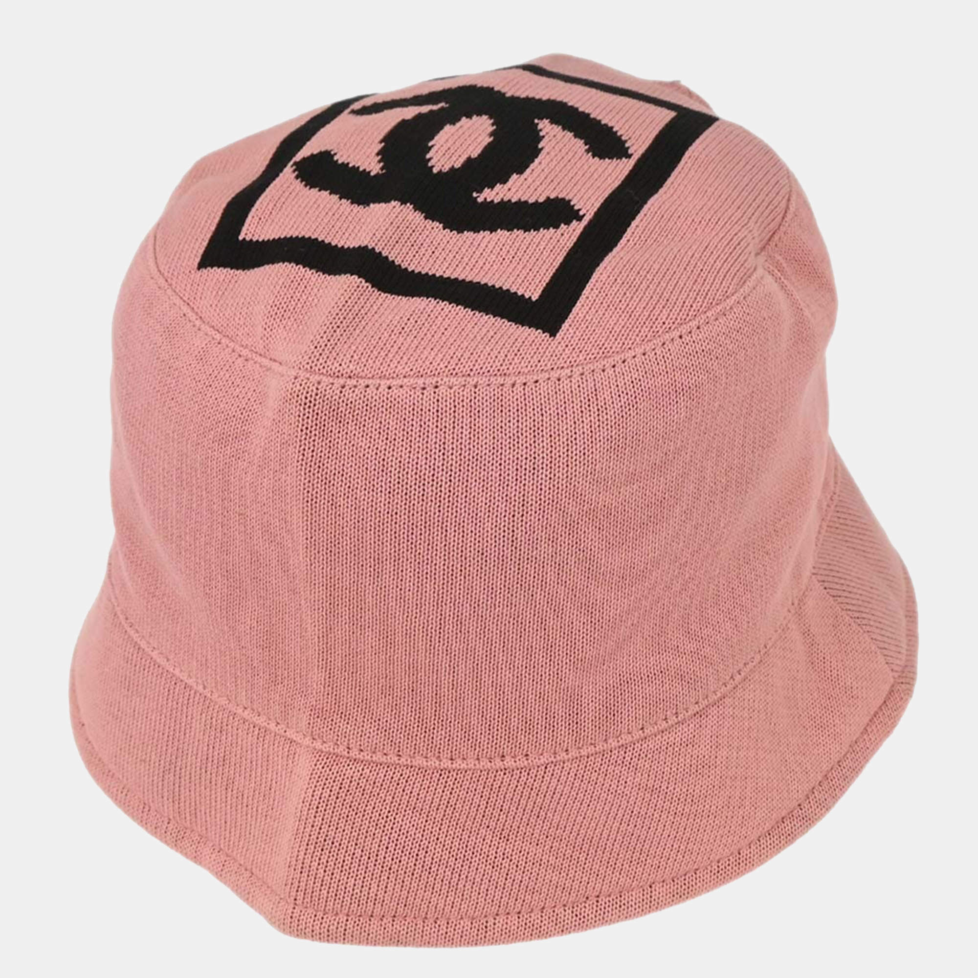 Pre Owned Chanel Sport Line Hat Pink #M Small