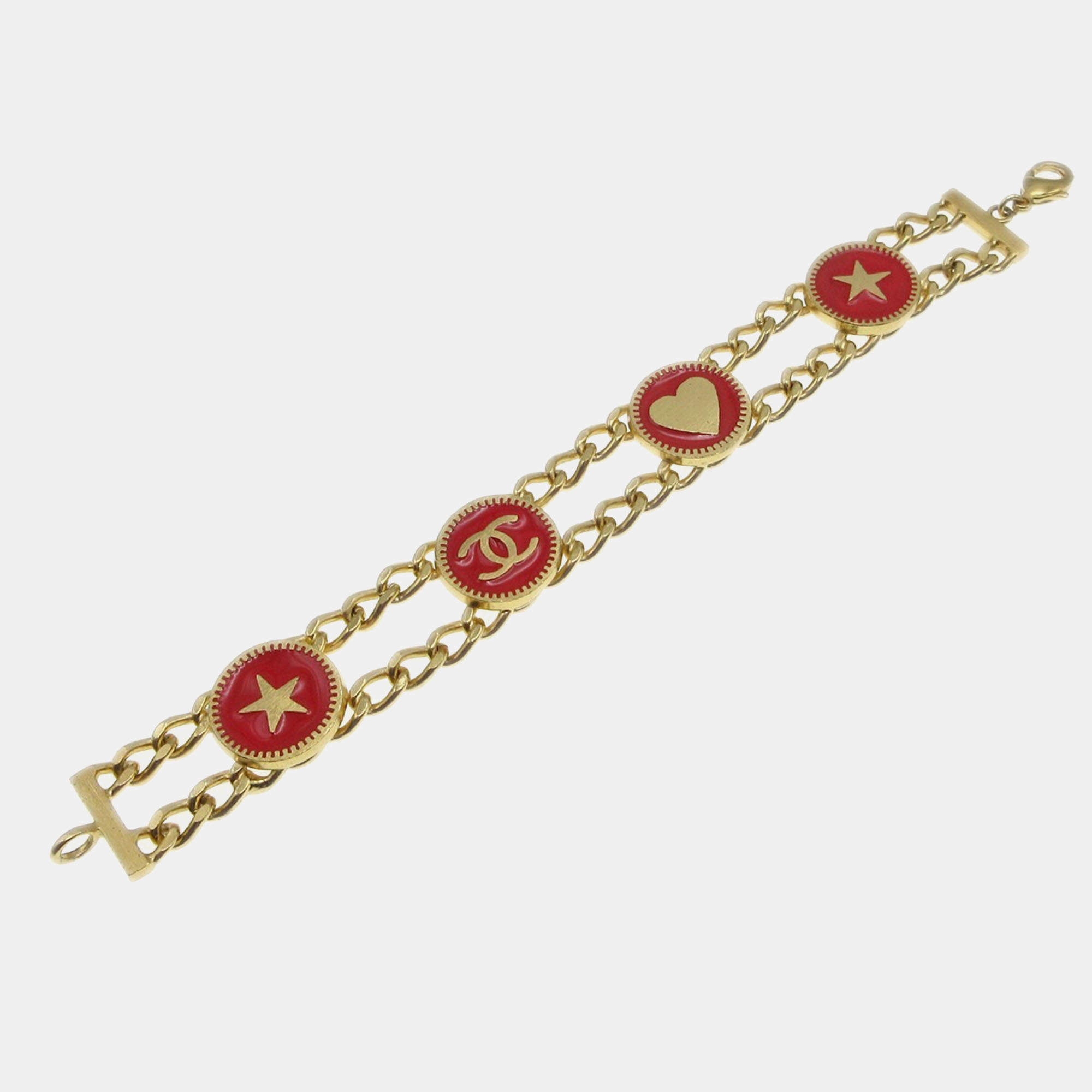 Pre Owned Chanel Gold Plated Metal Bracelet 