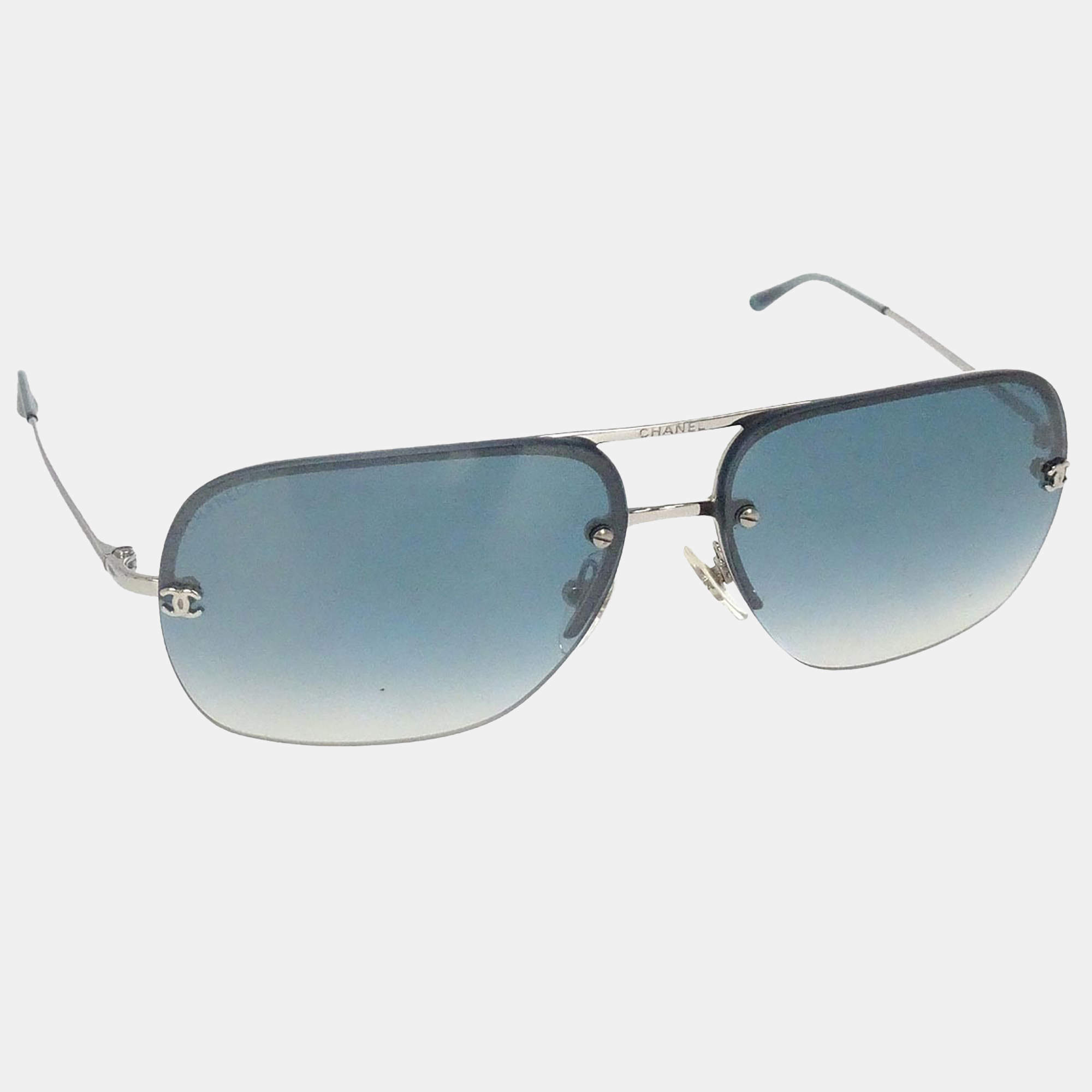 مملوكة مسبقًا Chanel Sunglasses Eyewear Blue Small Good