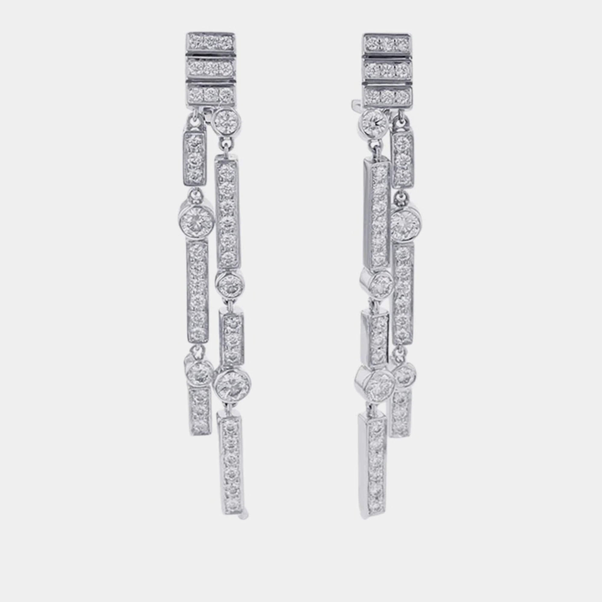 مملوكة مسبقًا أقراط شانيل 1932 بيجو دي ديامانت 18 قيراط ذهب أبيض