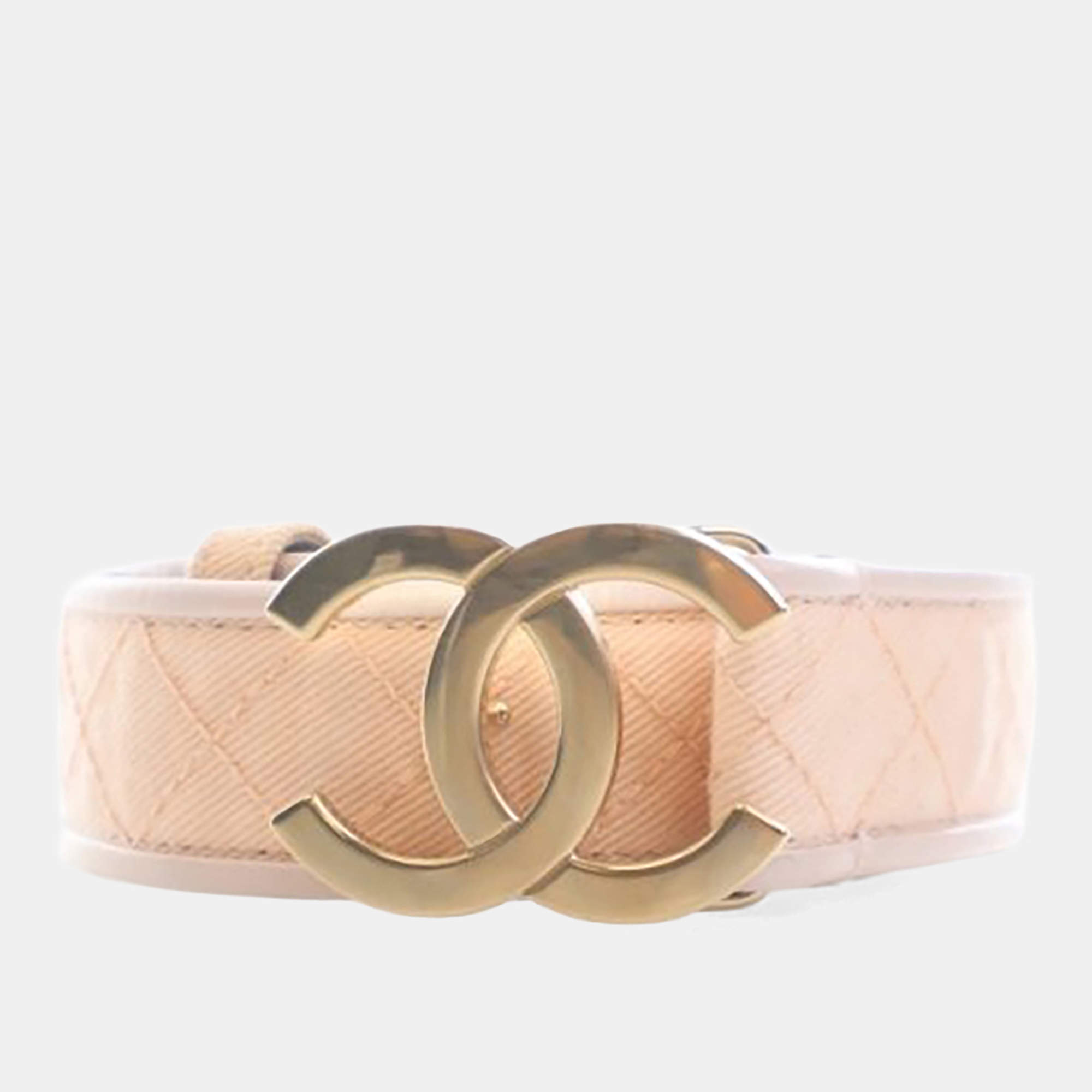 Pre Owned Chanel Denim CC Belt Sz 80/32