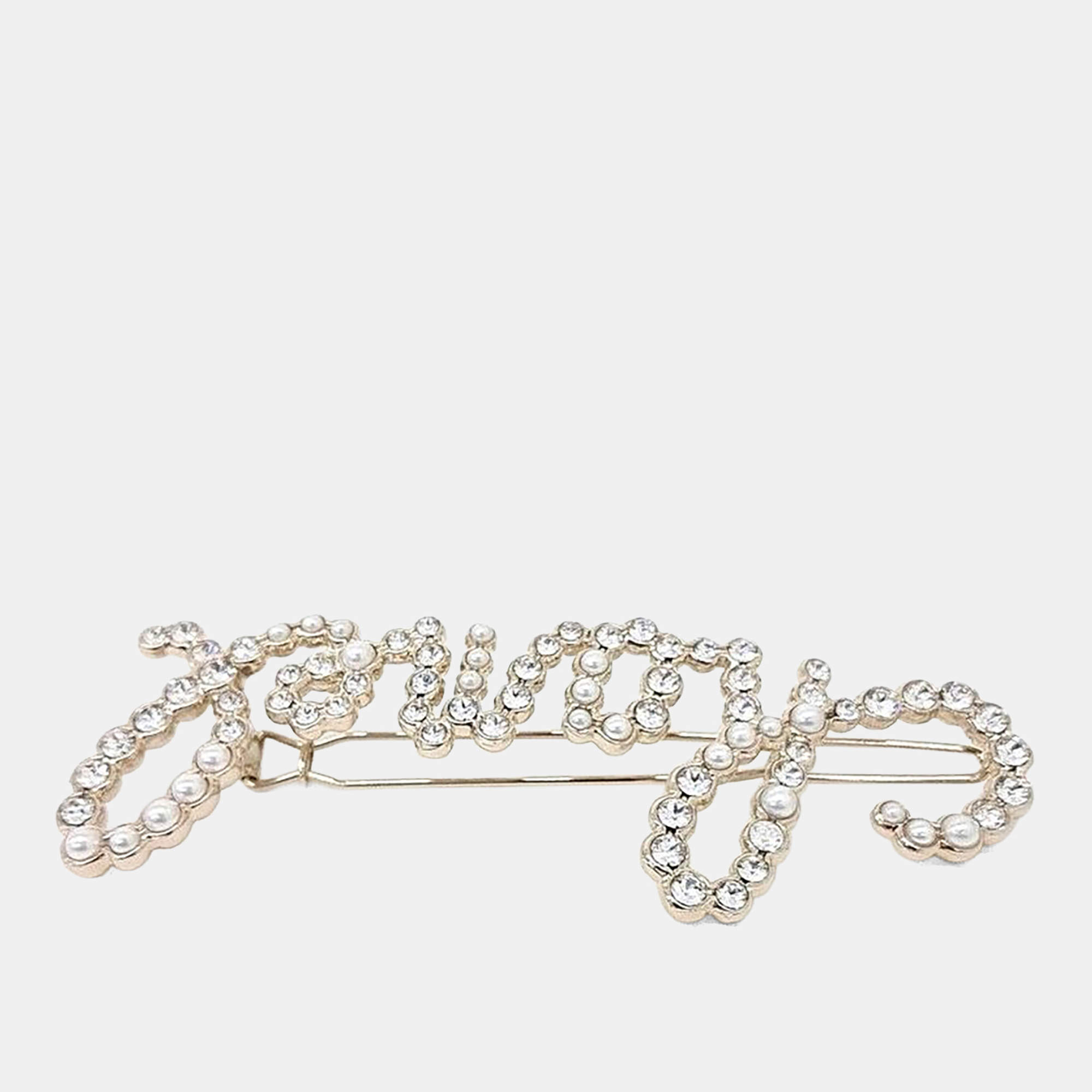 مملوكة مسبقًا دبوس شعر شانيل فضي