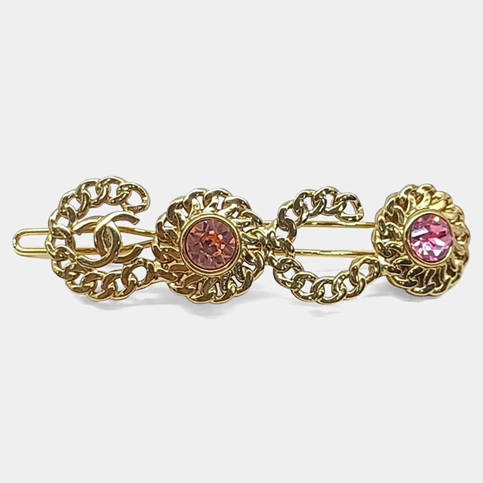 مملوكة مسبقًا Chanel Gold Tone Hairpin