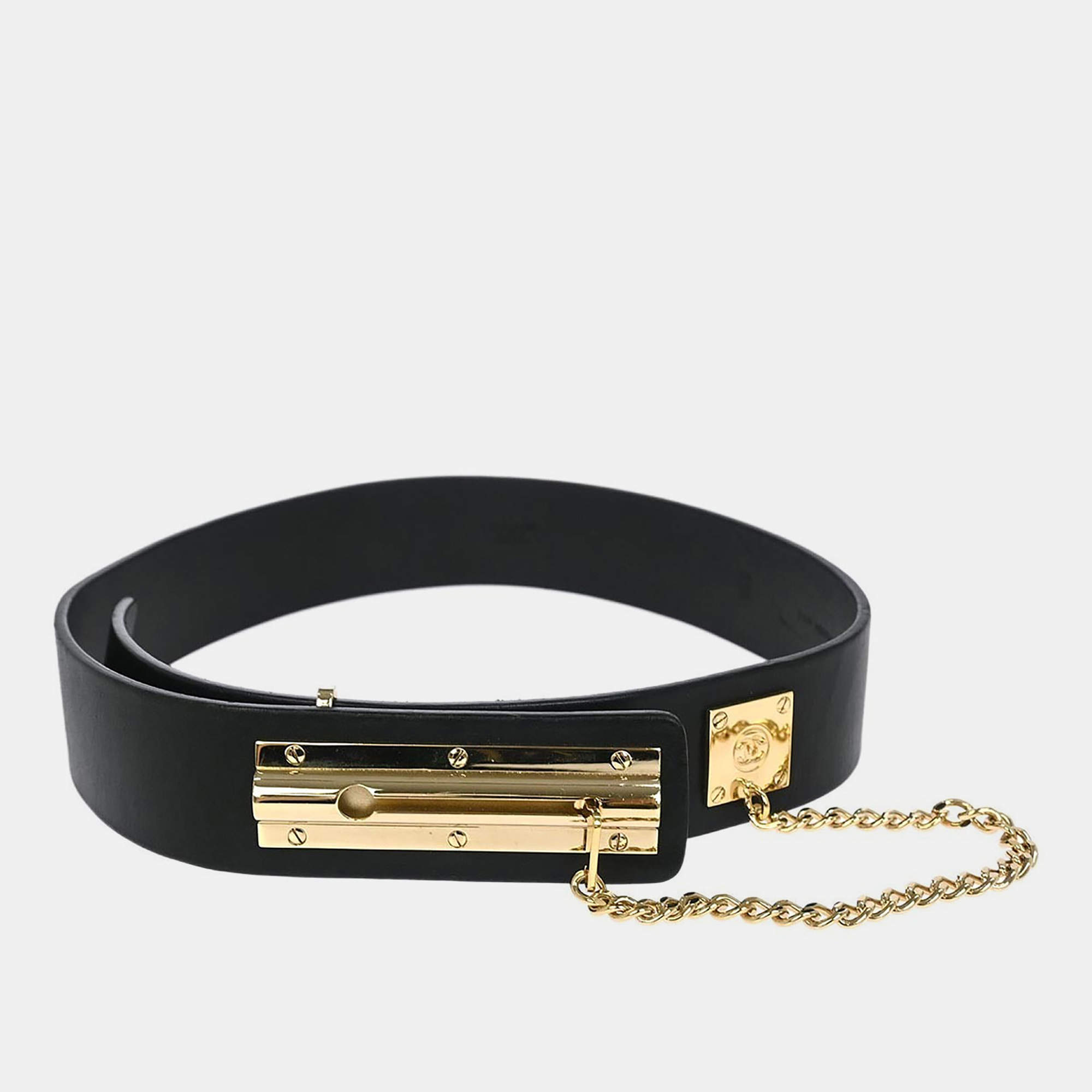 Pre Owned Chanel Small Leather Belt  