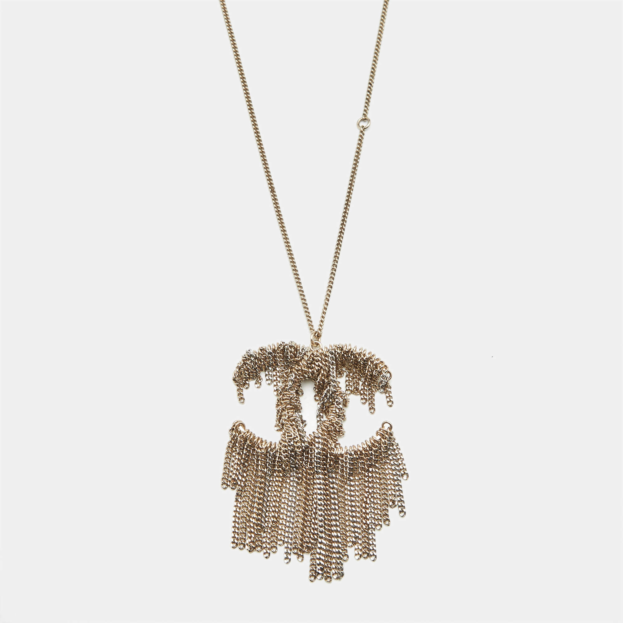 Pre Owned Chanel CC Two Tone Necklace