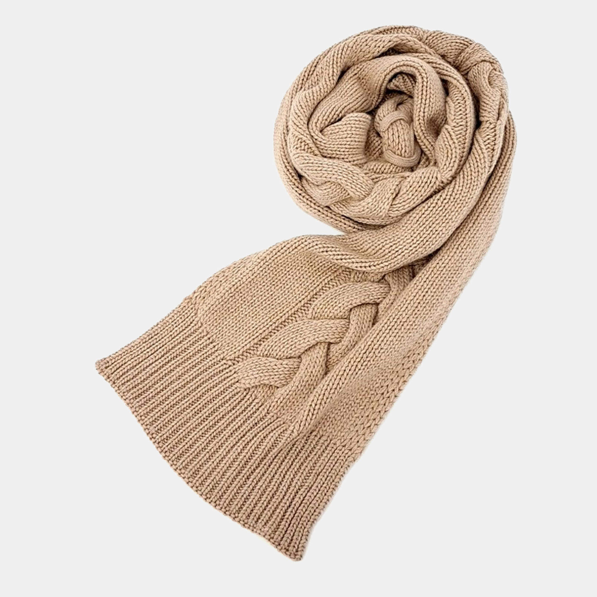Pre Owned Chanel cashmere beige muffler