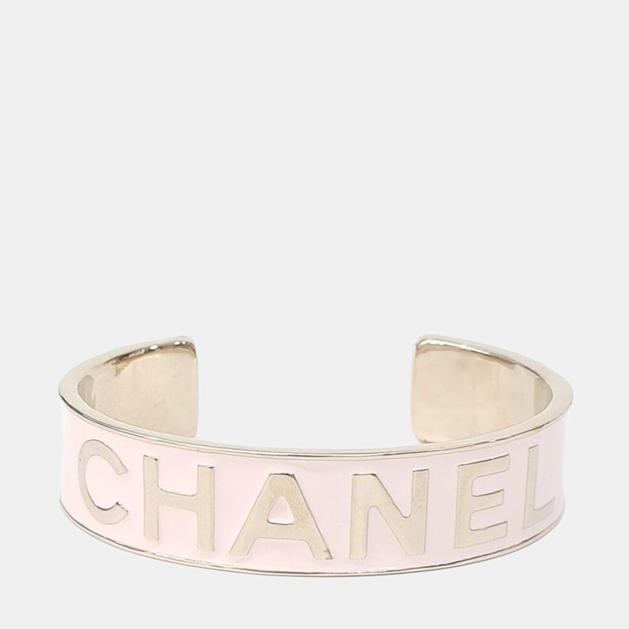 Pre Owned Chanel Metal Logo Bangle