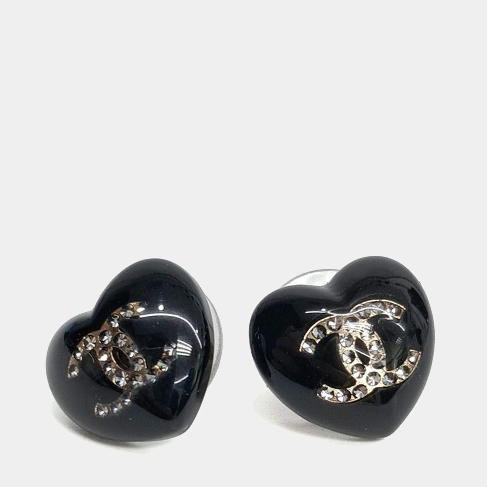 Pre Owned Chanel heart earrings