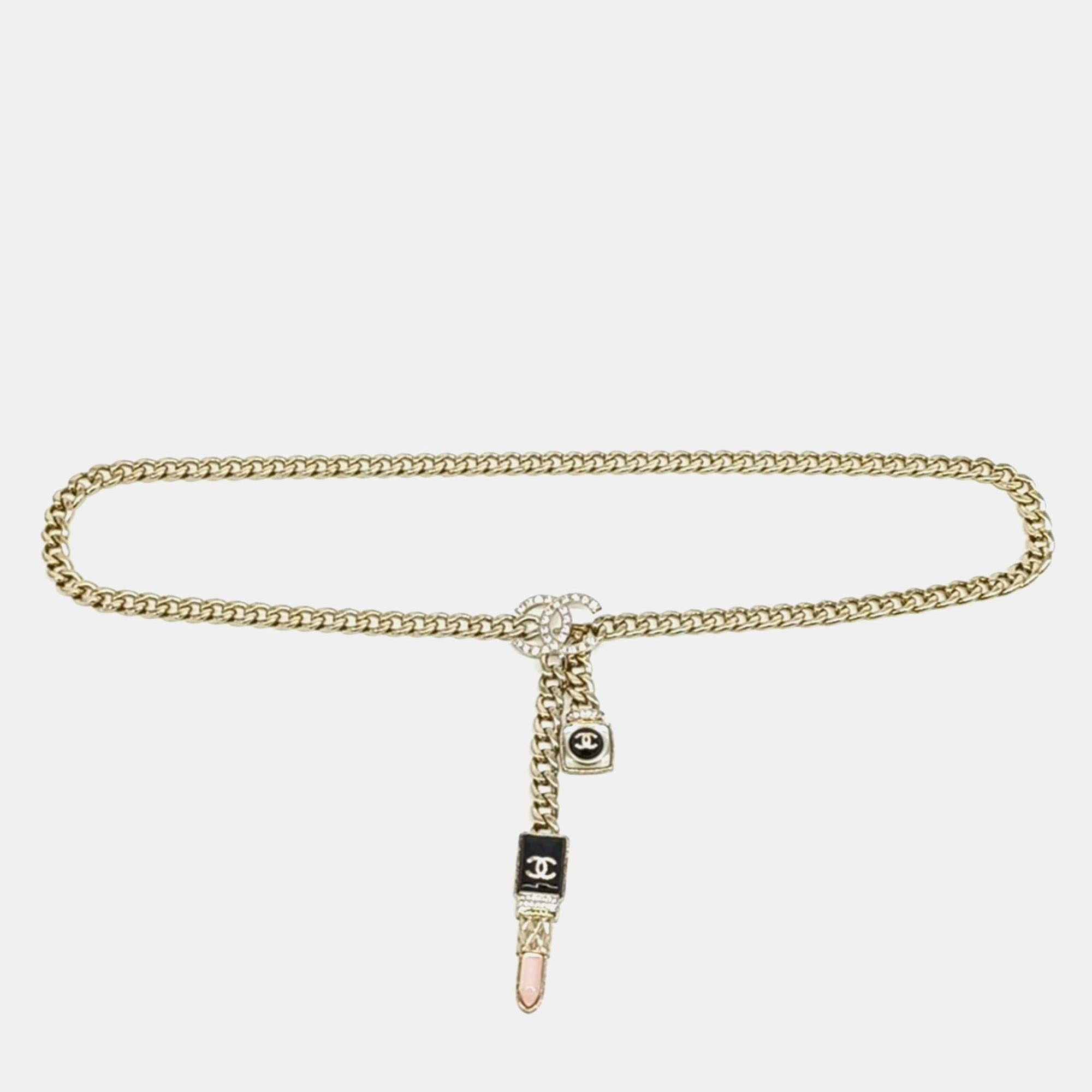 Pre Owned Chanel Gold Tone Chain Belt