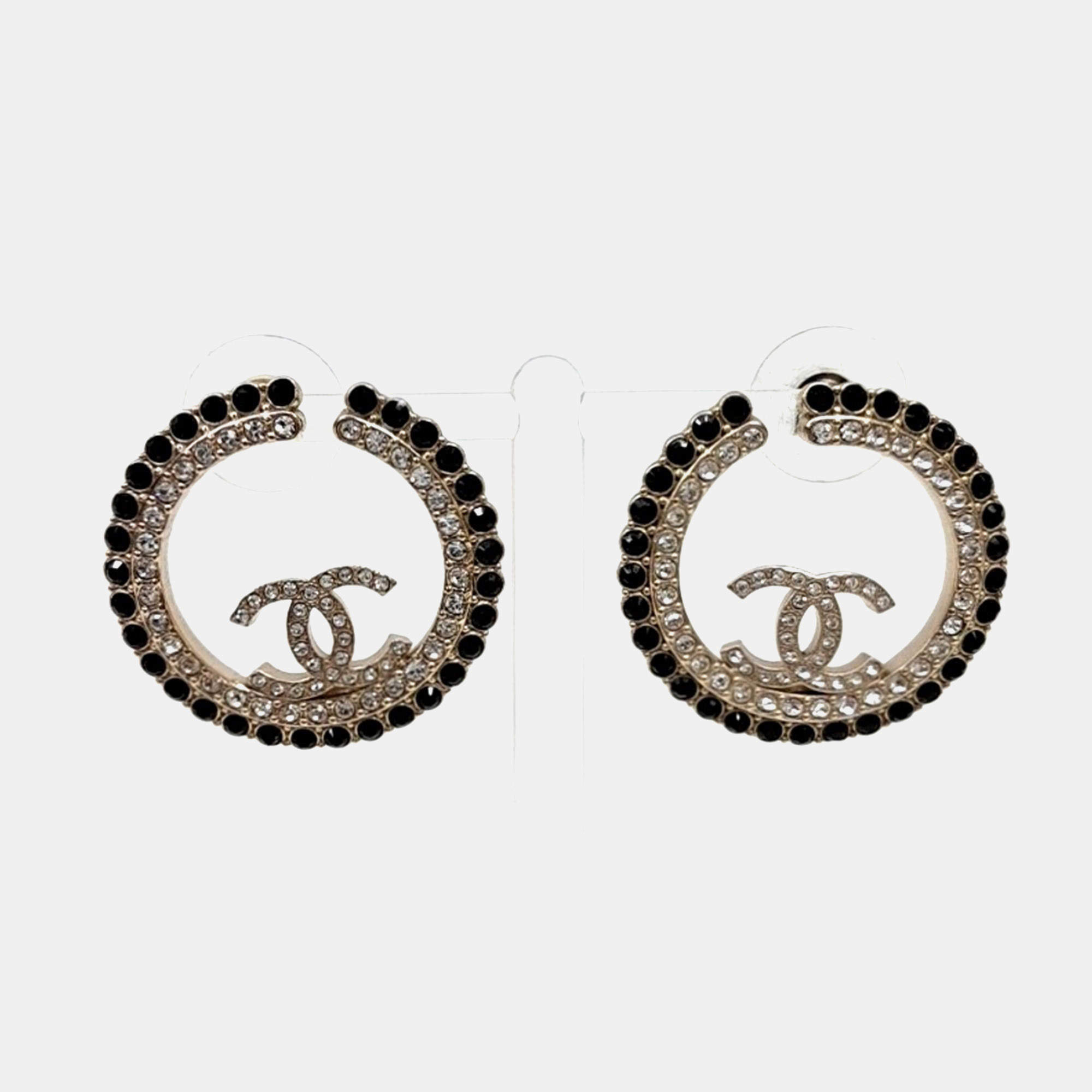 Pre Owned Chanel CC Gold Earrings