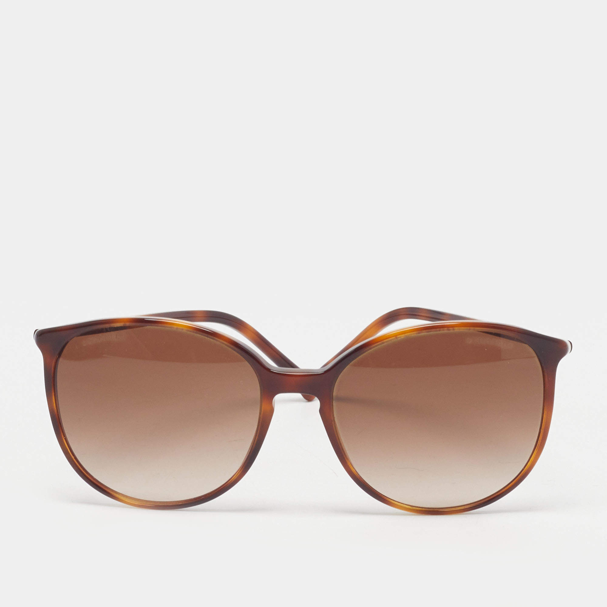 Pre Owned Chanel Tortoiseshell Brown Gradient 5278 CC Logo Butterfly Sunglasses