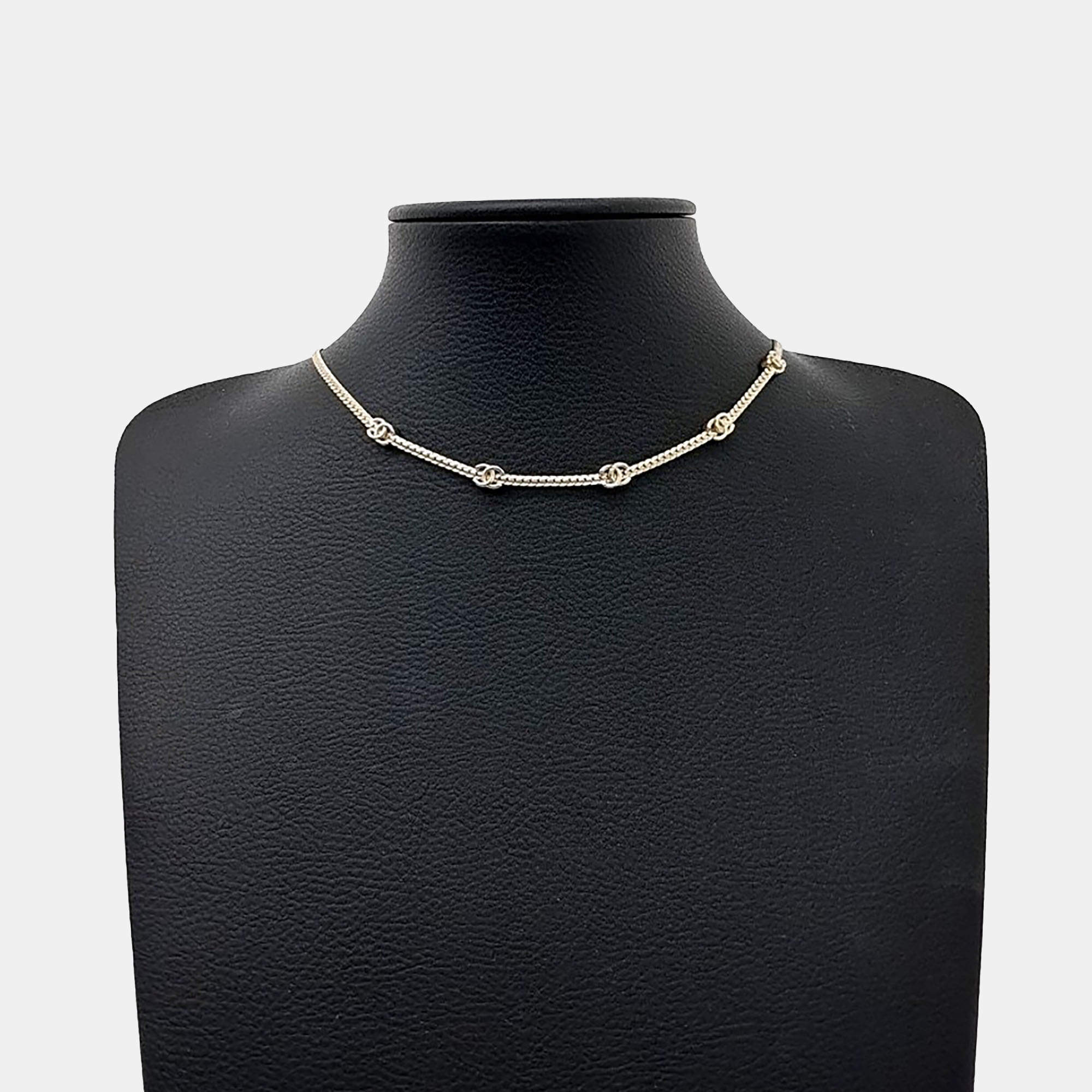 Pre Owned Chanel logo chain necklace