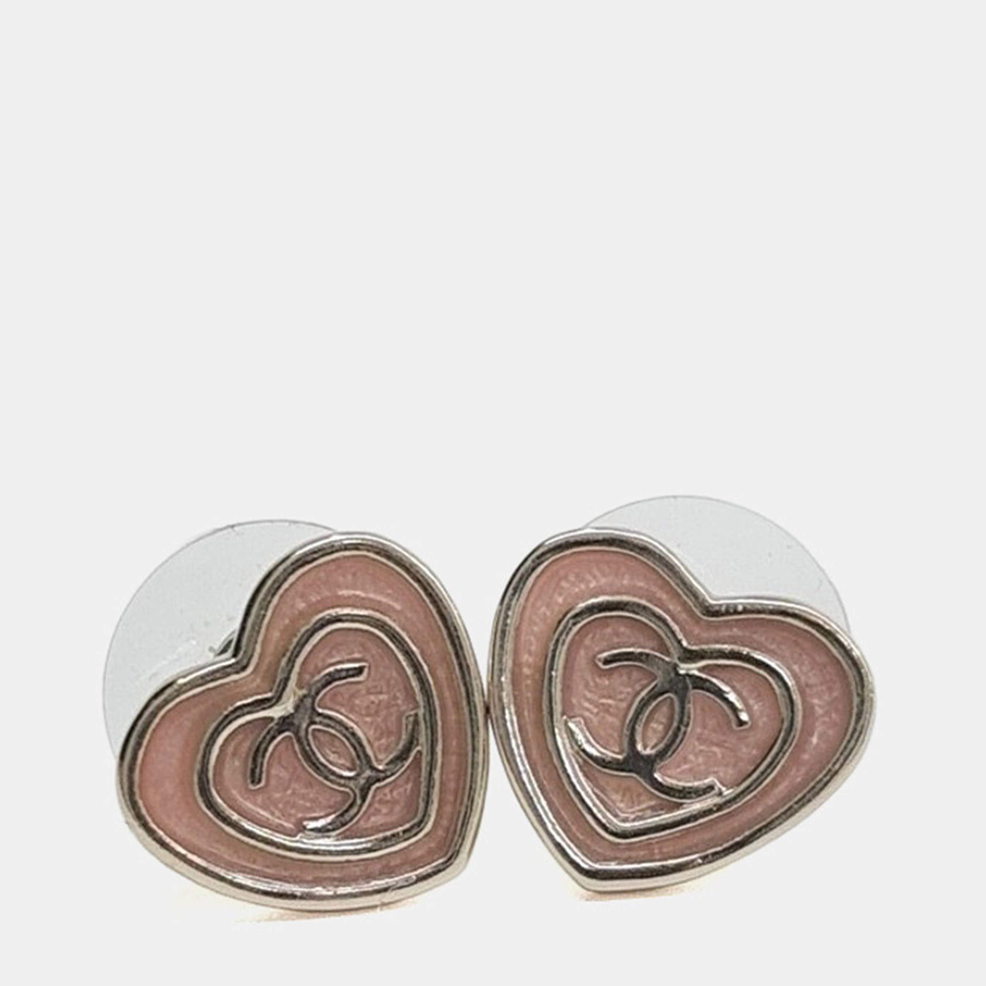 Pre Owned Chanel heart earrings