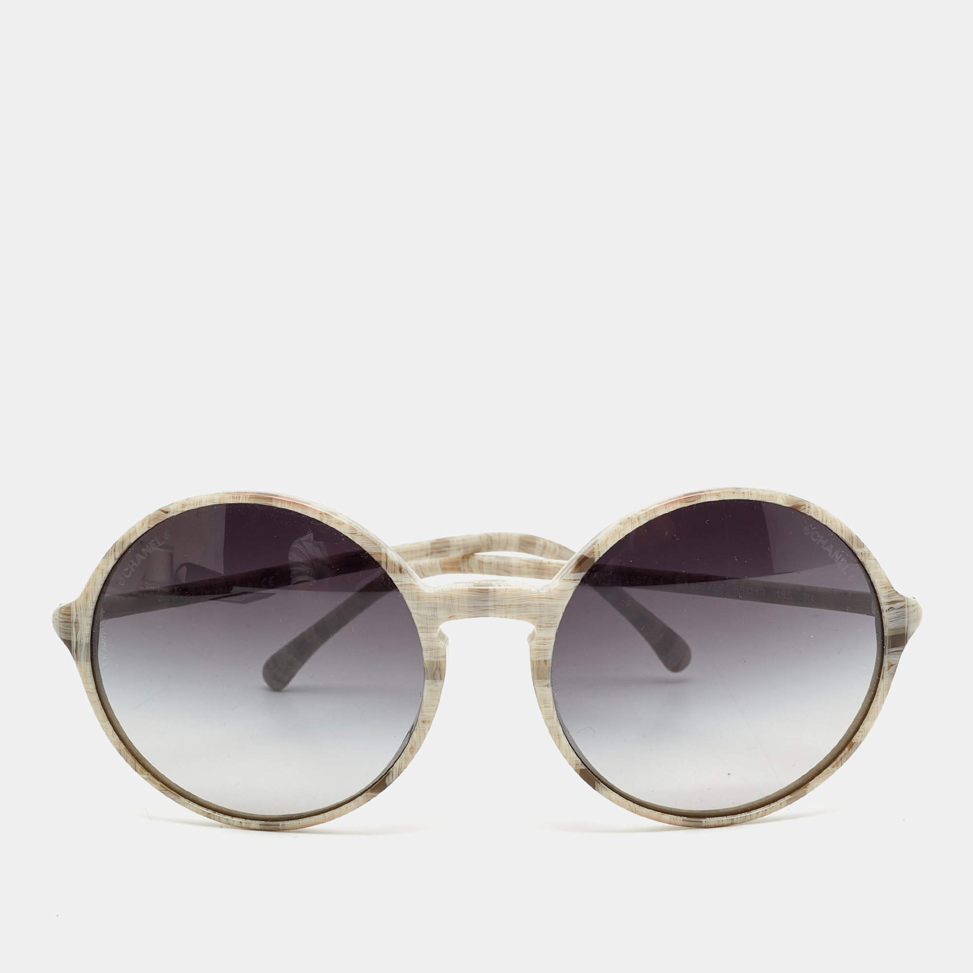 Pre Owned Chanel Grey/Black Gradient 5279 Spring Round Sunglasses
