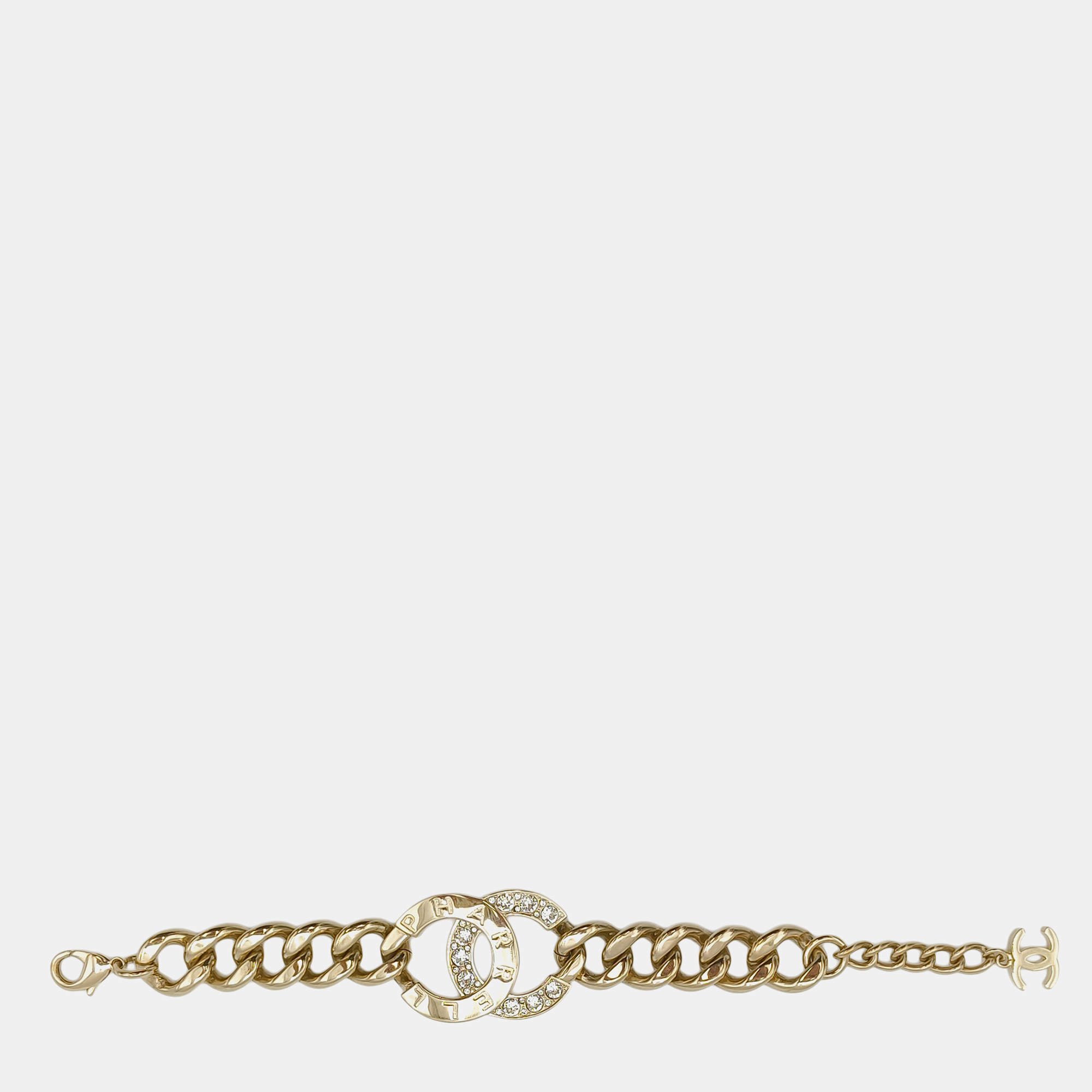 Pre Owned Chanel Pharrell Chain Bracelet with Crystals