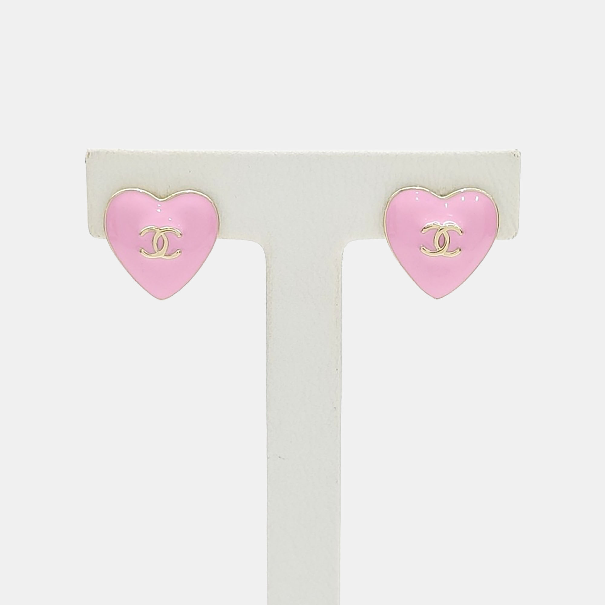 Pre Owned Chanel Metal heart earrings