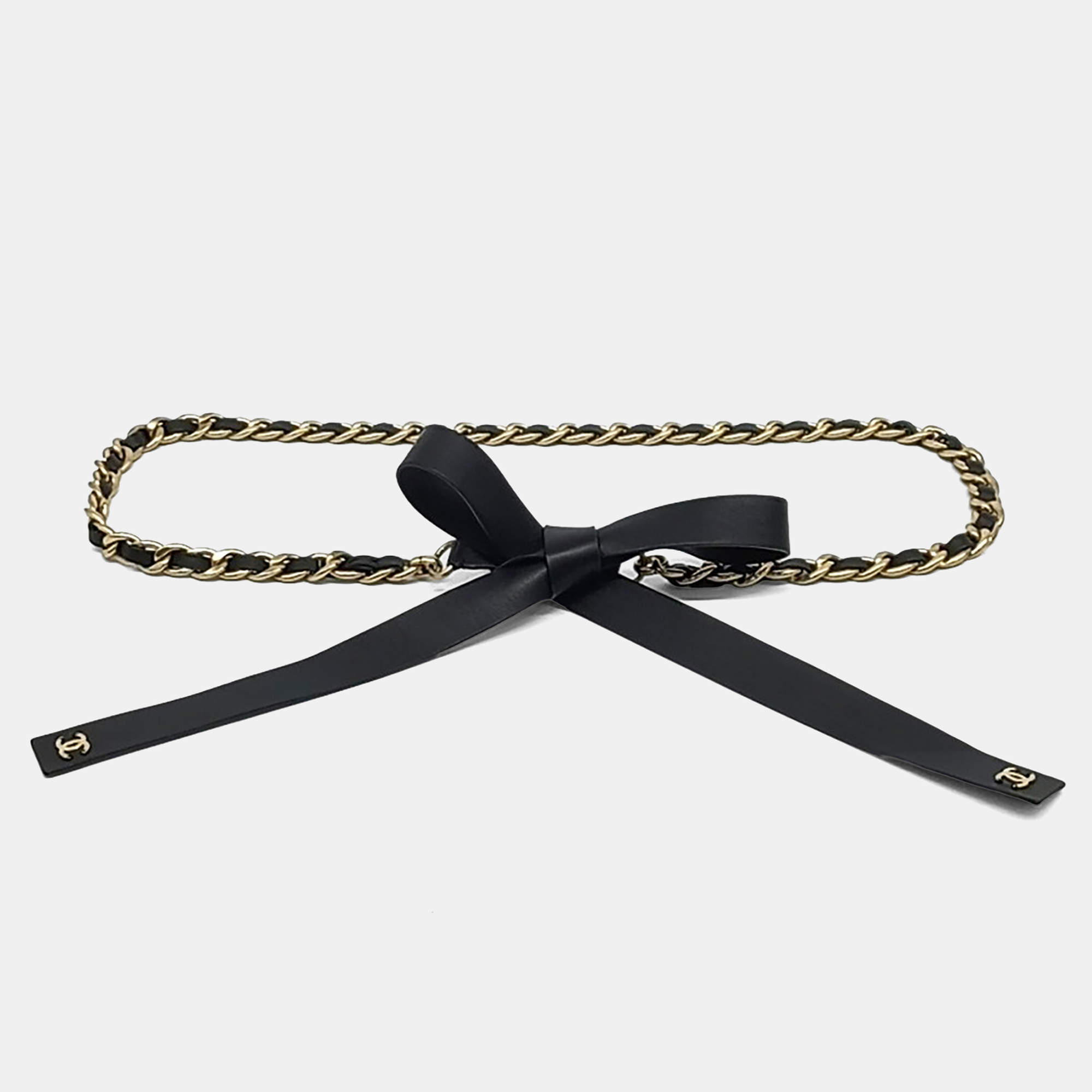 مملوكة مسبقًا Chanel leather chain belt