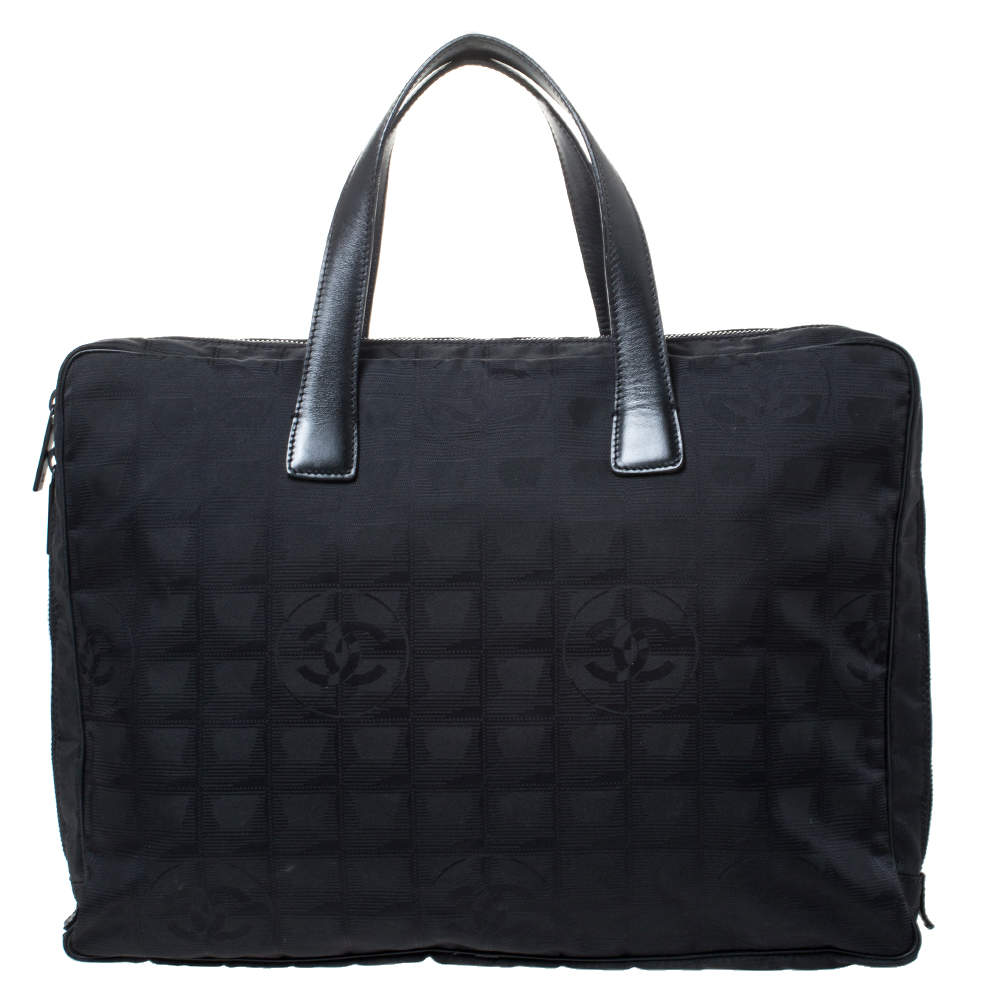 Chanel Black Nylon and Leather Travel Ligne Document Bag Chanel | The ...