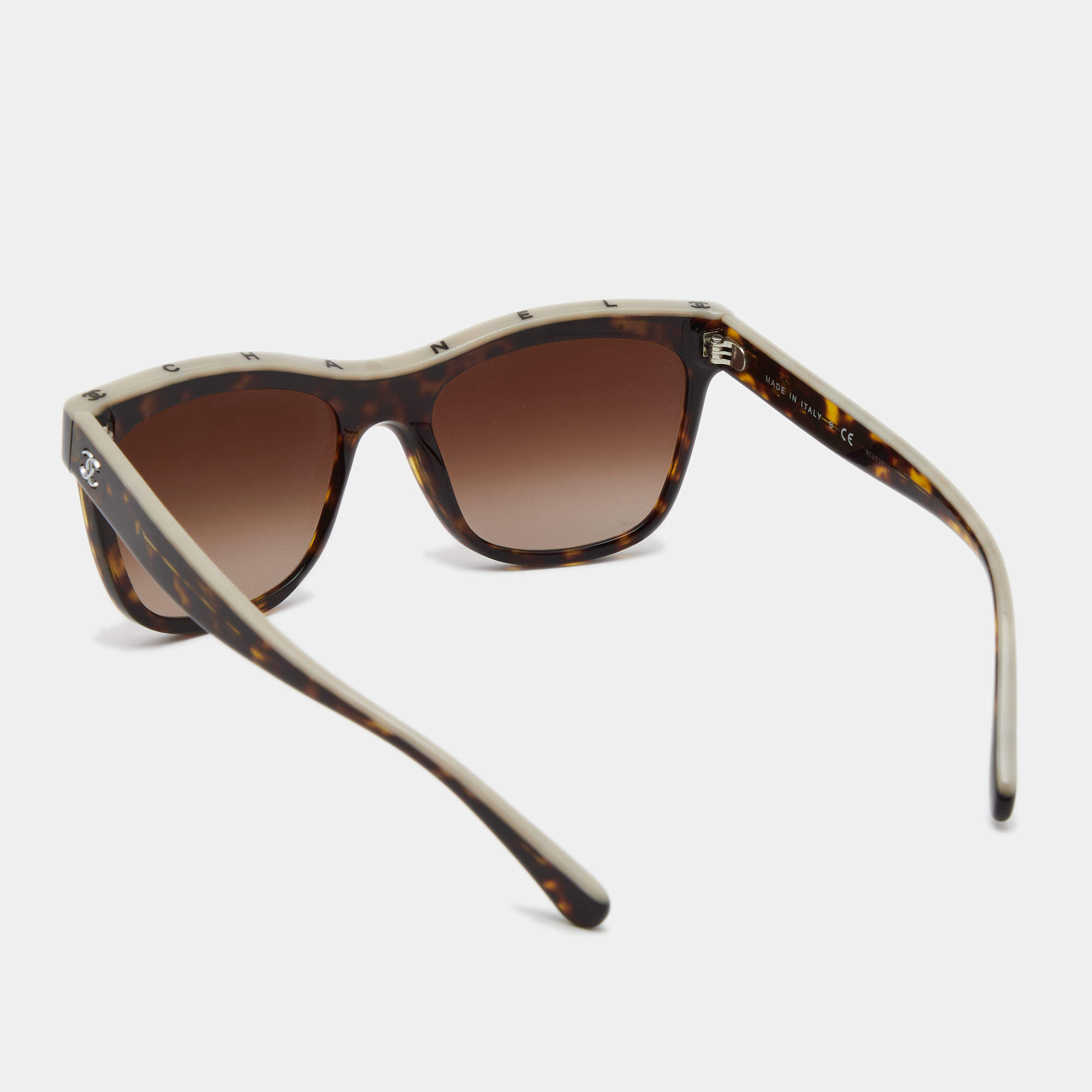 Chanel Brown Havana 5418 Shield Sunglasses Chanel