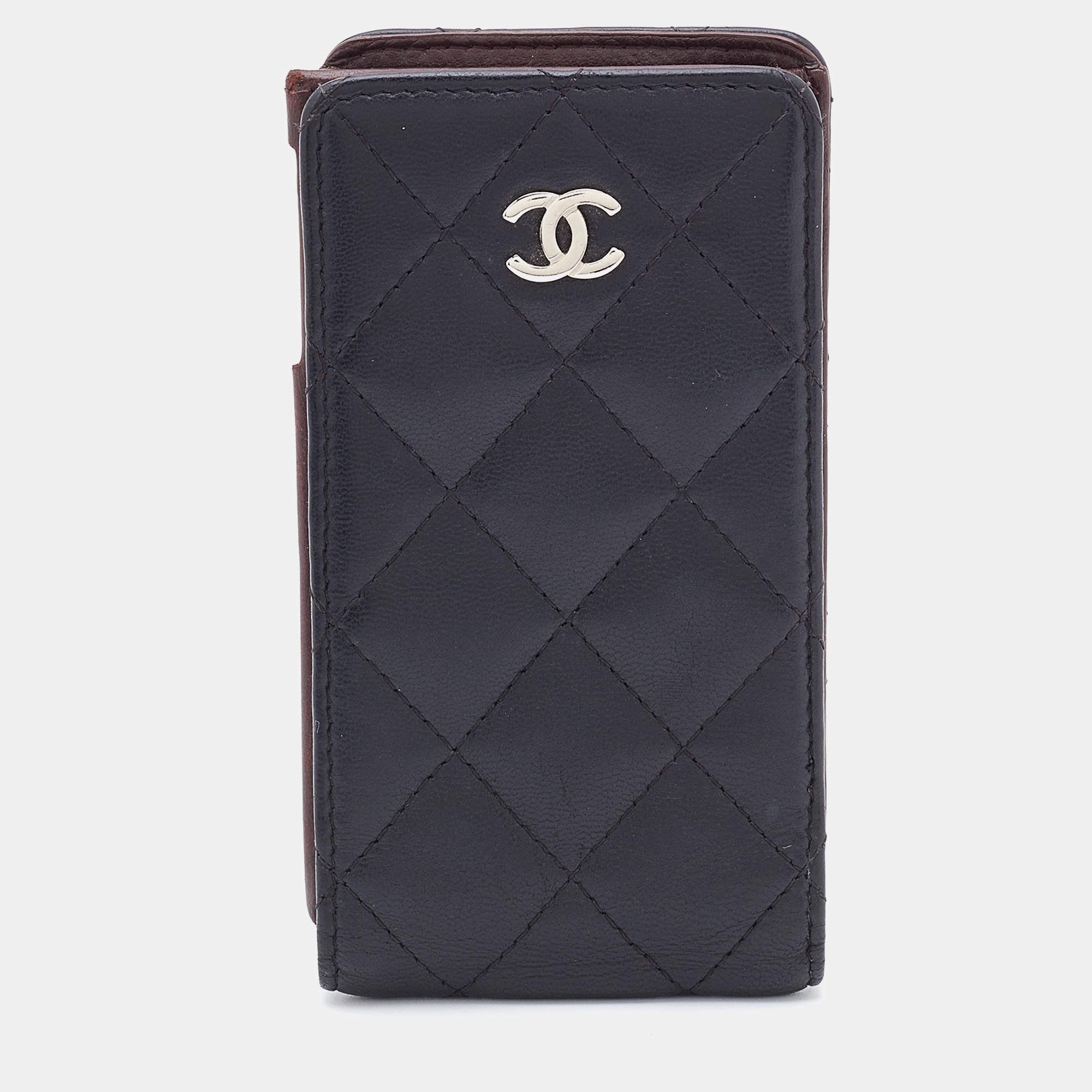 Chanel Black Quilted Leather CC iPhone4/5 Case 