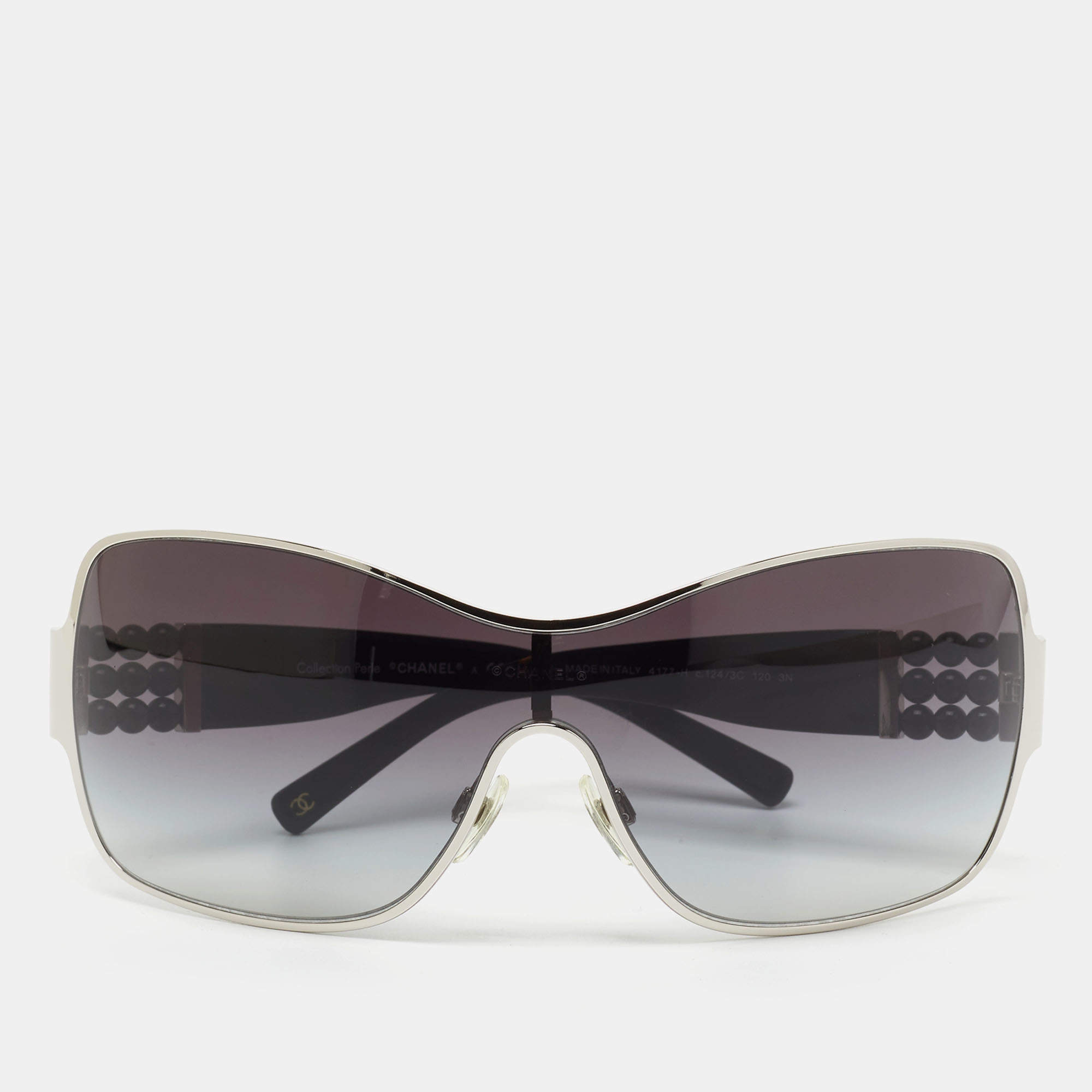 Chanel Black 4177-H Perle Collection Shield Sunglasses Chanel