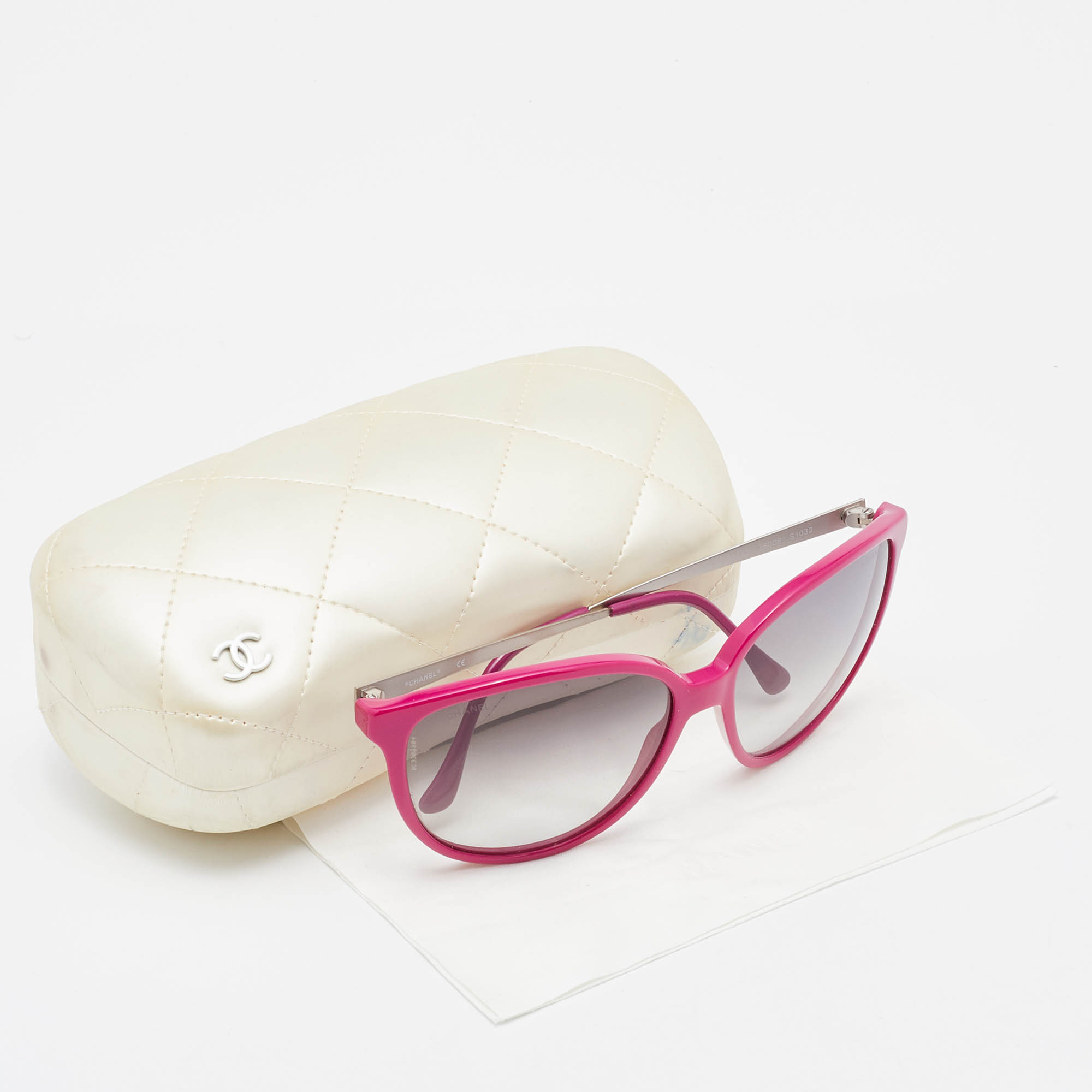 Chanel Pink/Grey Gradient 38008 Butterfly Sunglasses