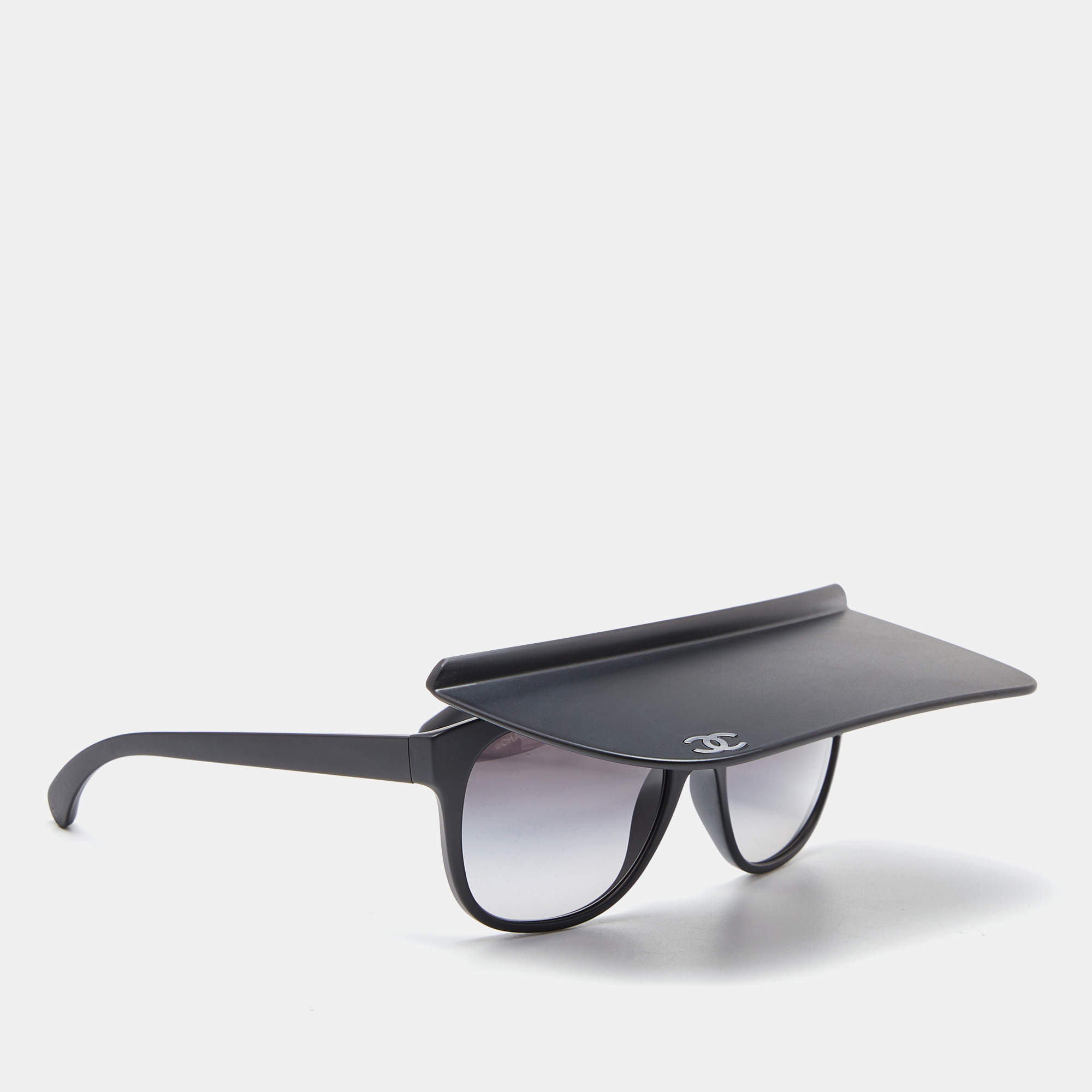 Chanel Black 71046 S5533 Shield Visor Sunglasses