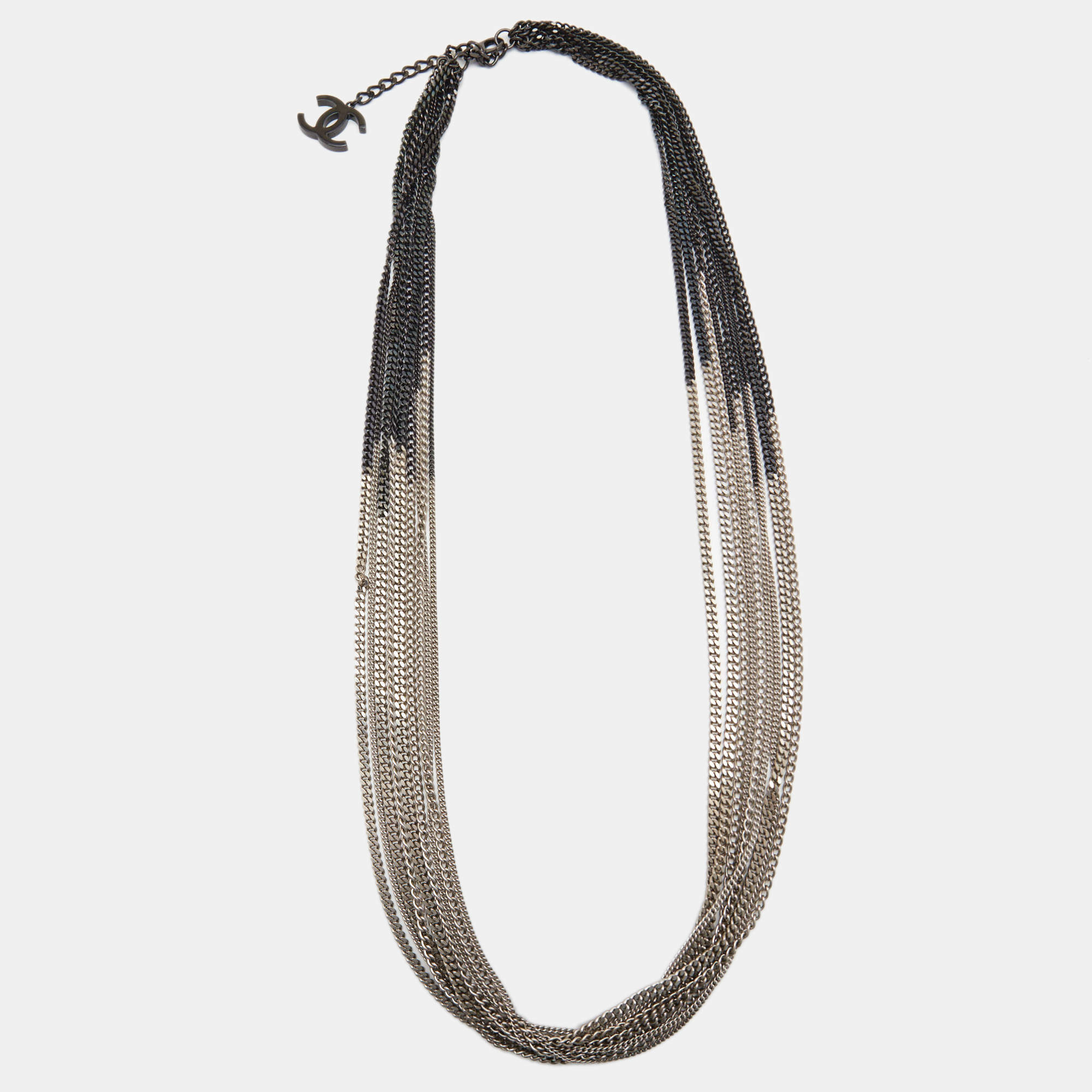 Pre Owned Chanel CC Two Tone Metal Chain Belt