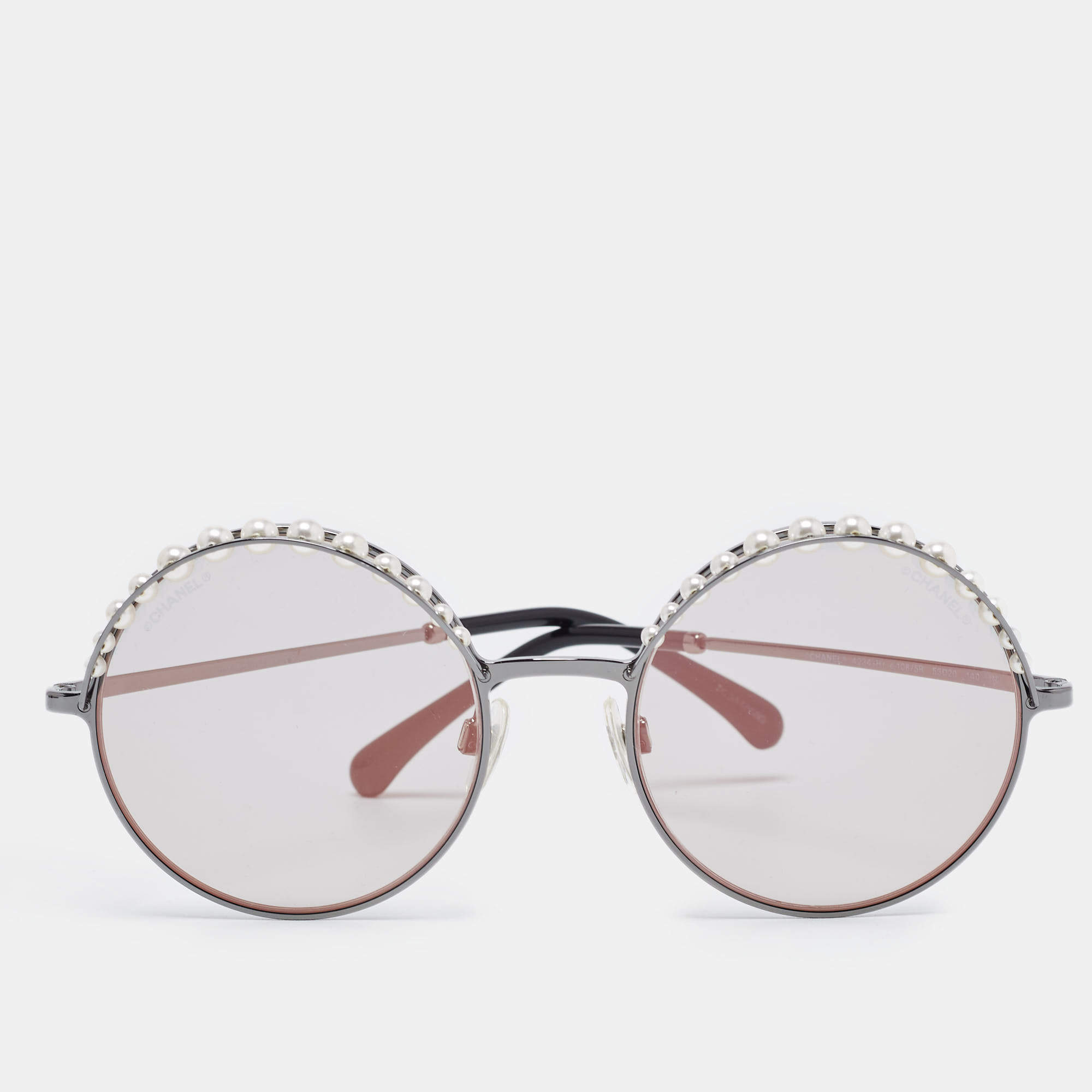 Chanel pearl round clearance sunglasses