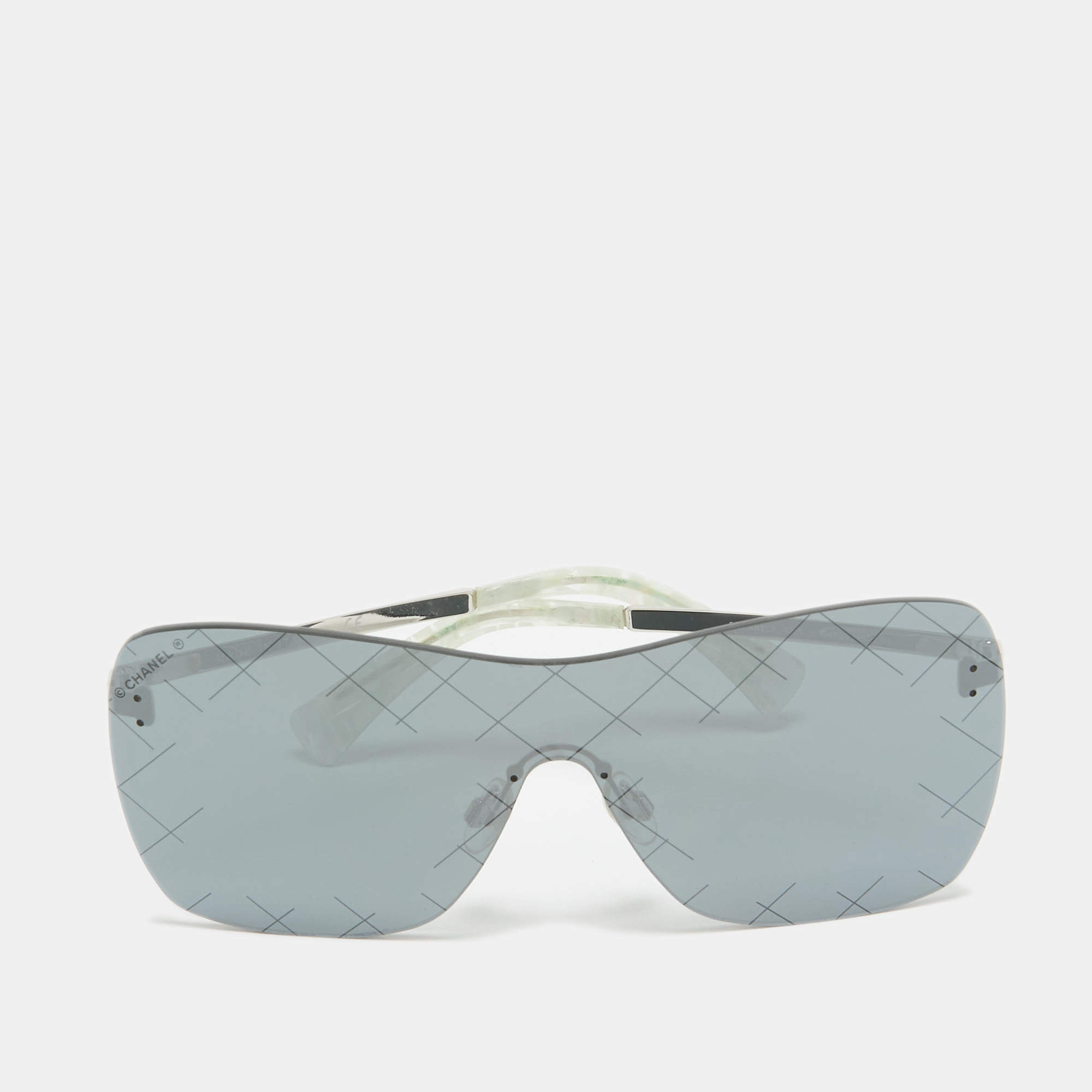 Chanel sunglasses silver best sale