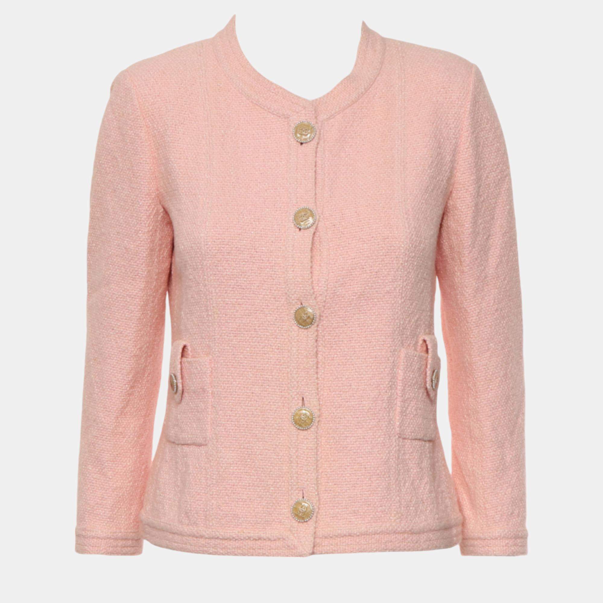 Chanel Tweed Boxy CC Buttons Jacket M