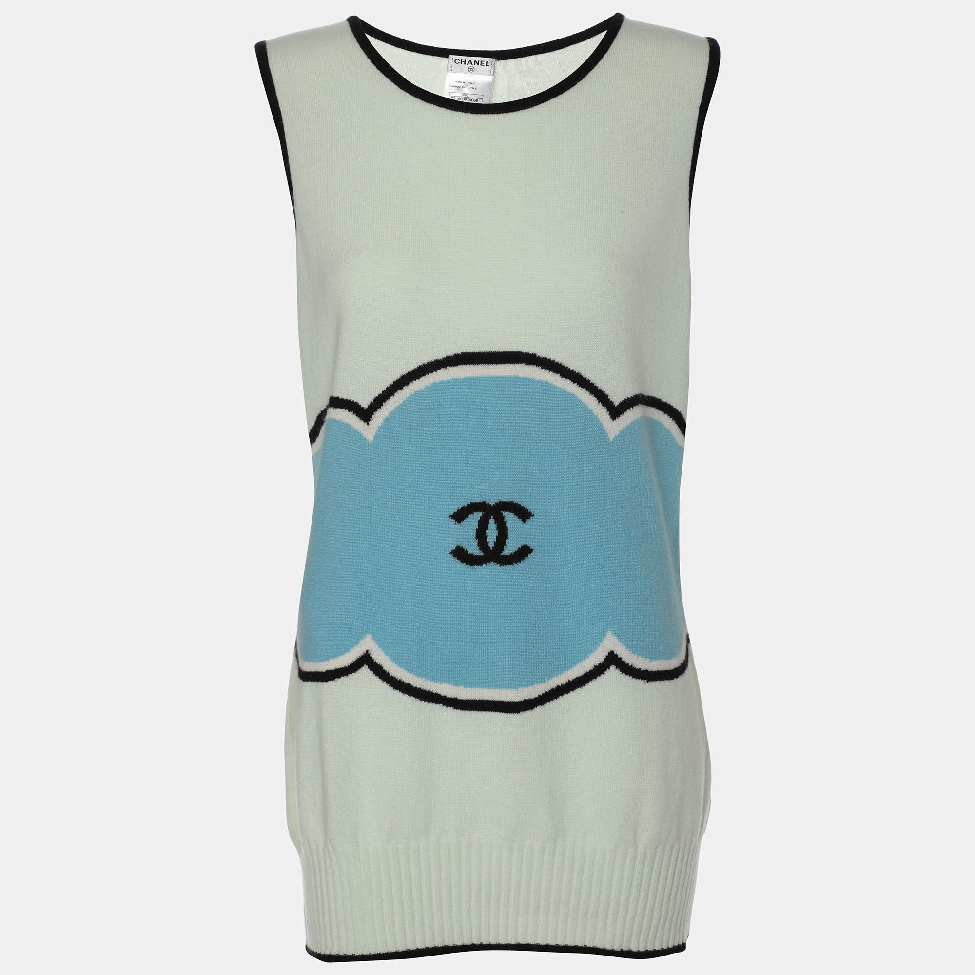 Pre Owned Chanel Multicolor Cashmere Dress M