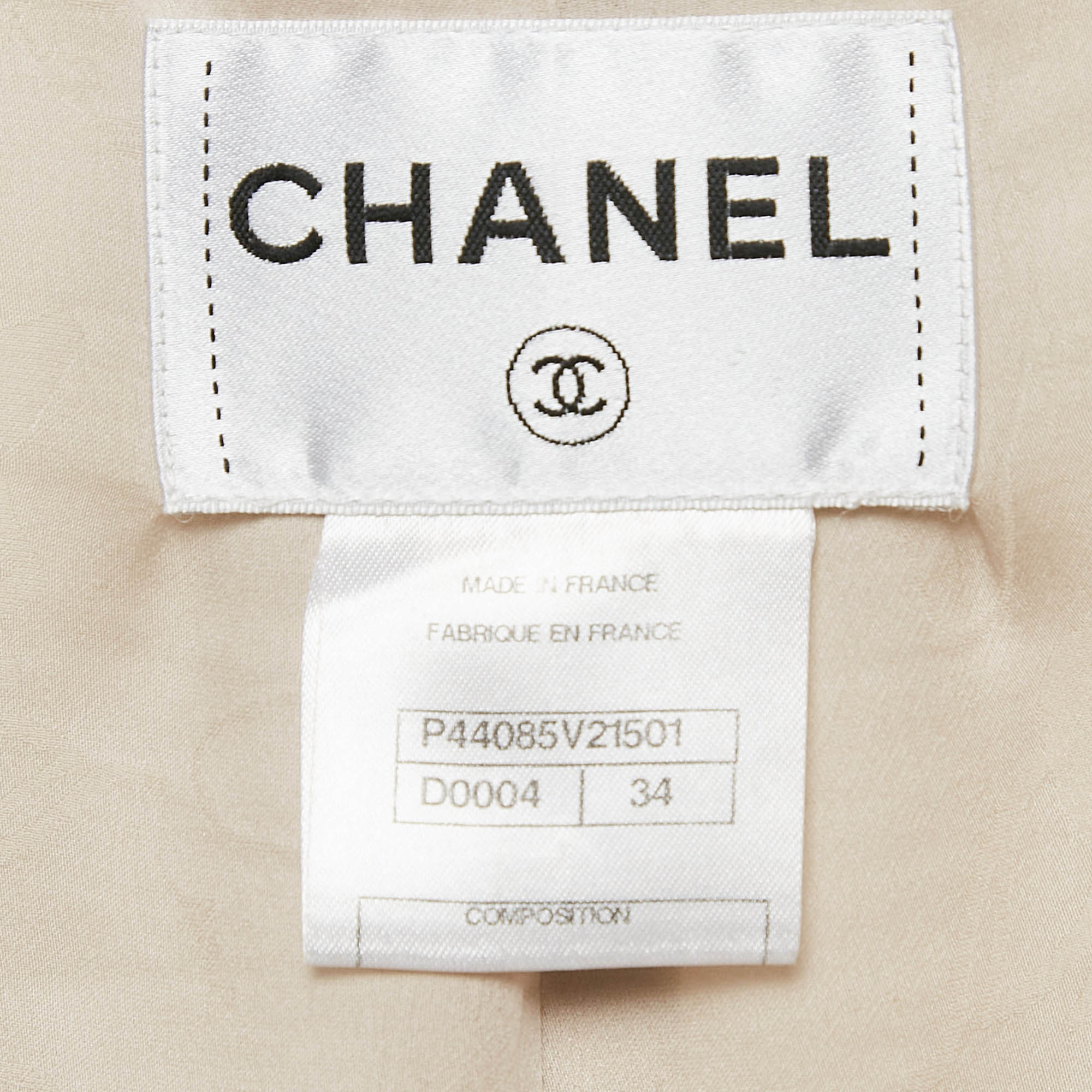 مملوكة مسبقًا Chanel Metallic Silk Blend Blazer and Skirt Set S