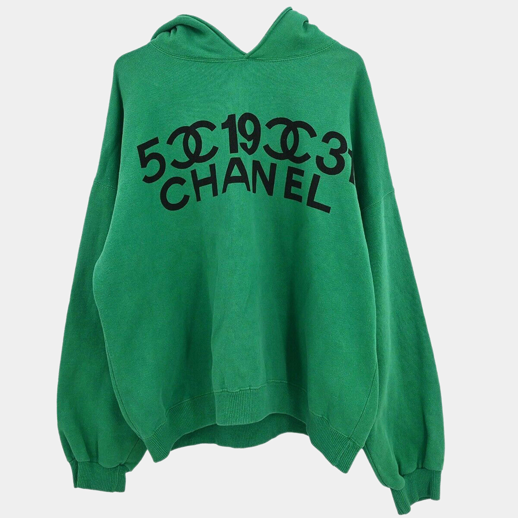 Chanel Green Cotton Sweatshirt Top Women Size L