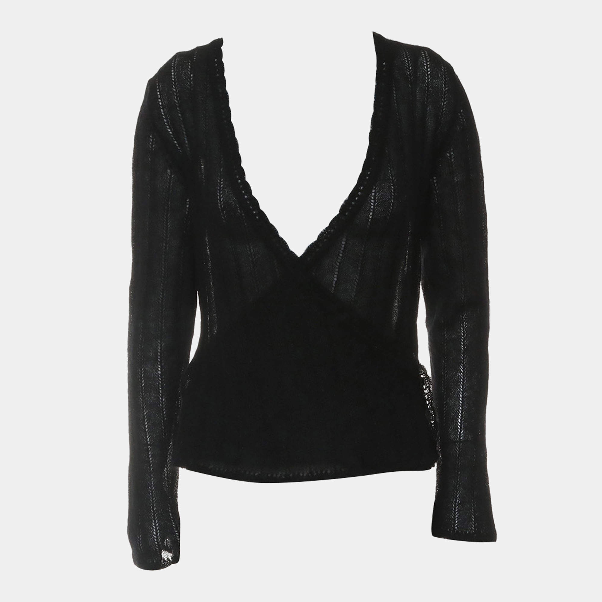 Chanel Black Button-up Sweater