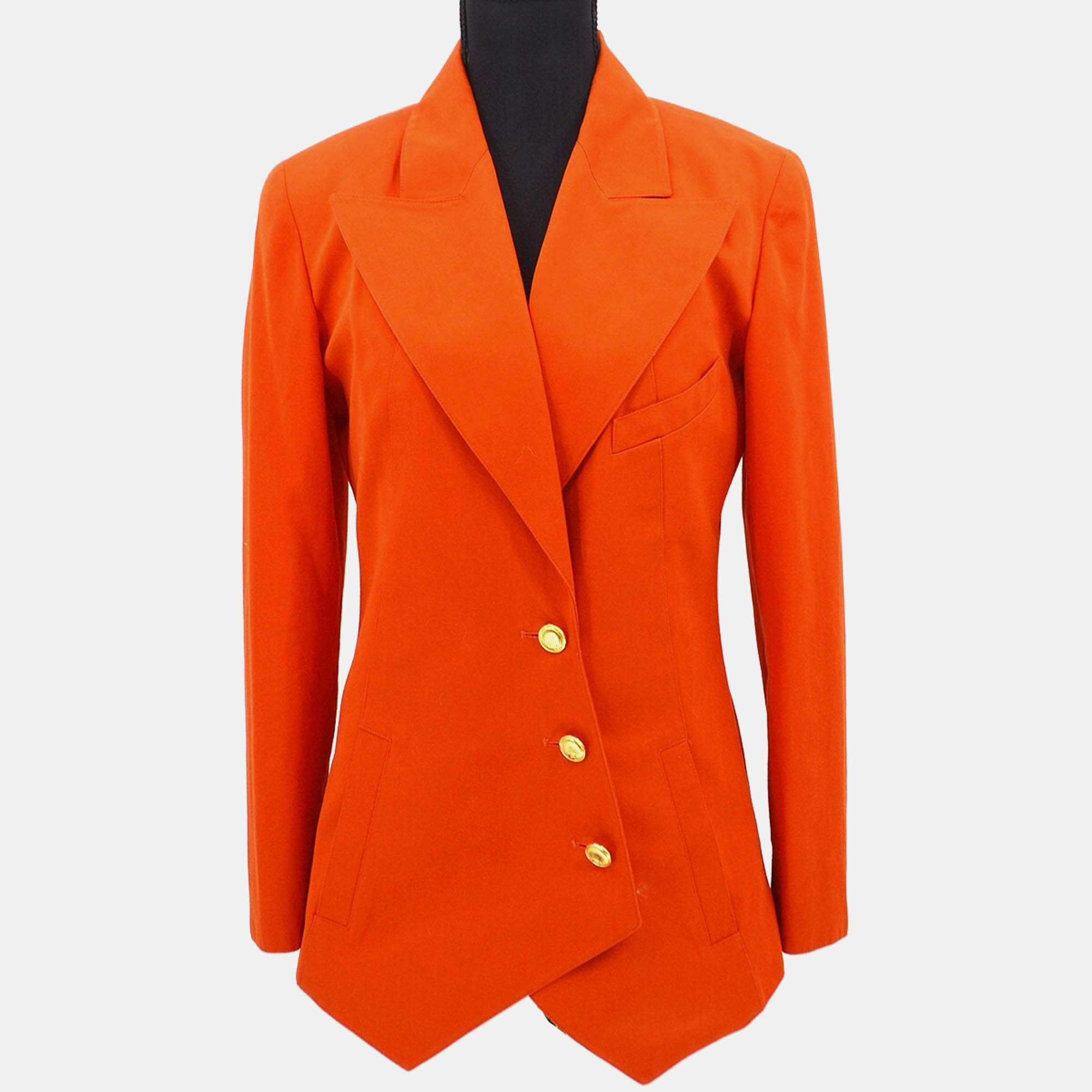 مملوكة مسبقًا Chanel Red Fabric Jacket Size 36