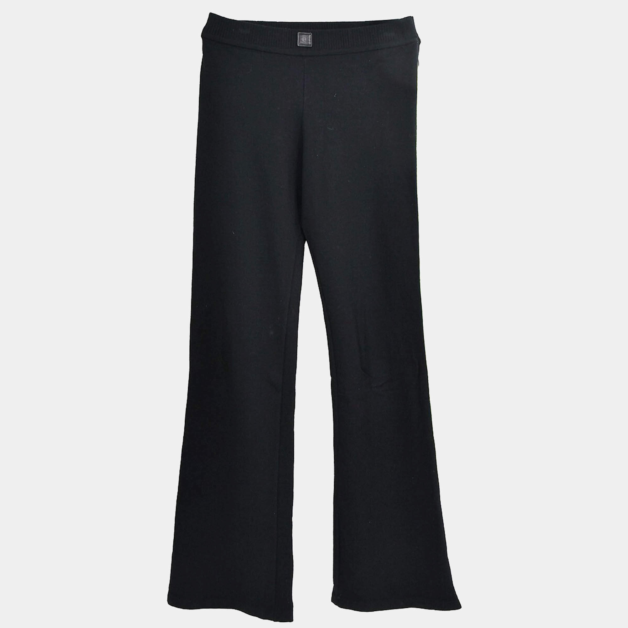 Pre Owned Chanel Sport Line Long Pants Black 04A #40