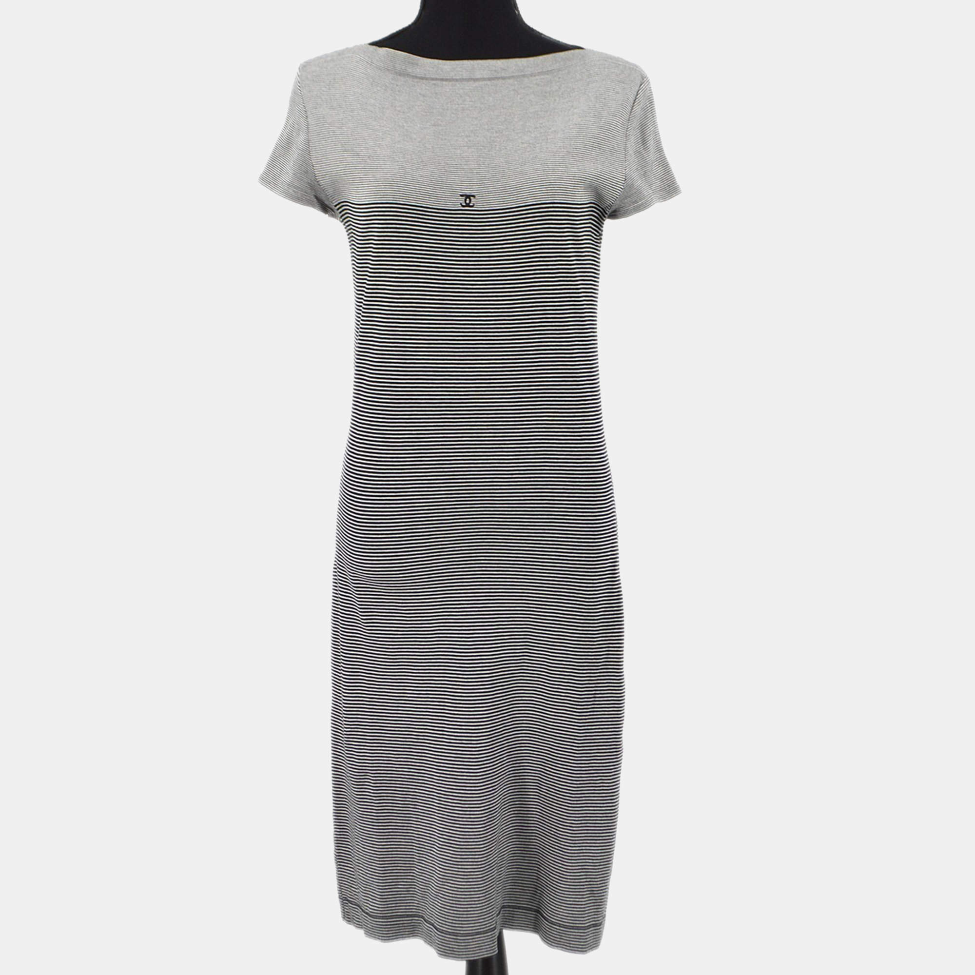 مملوكة مسبقًا فستان شانيل رمادي رقم ٣٨