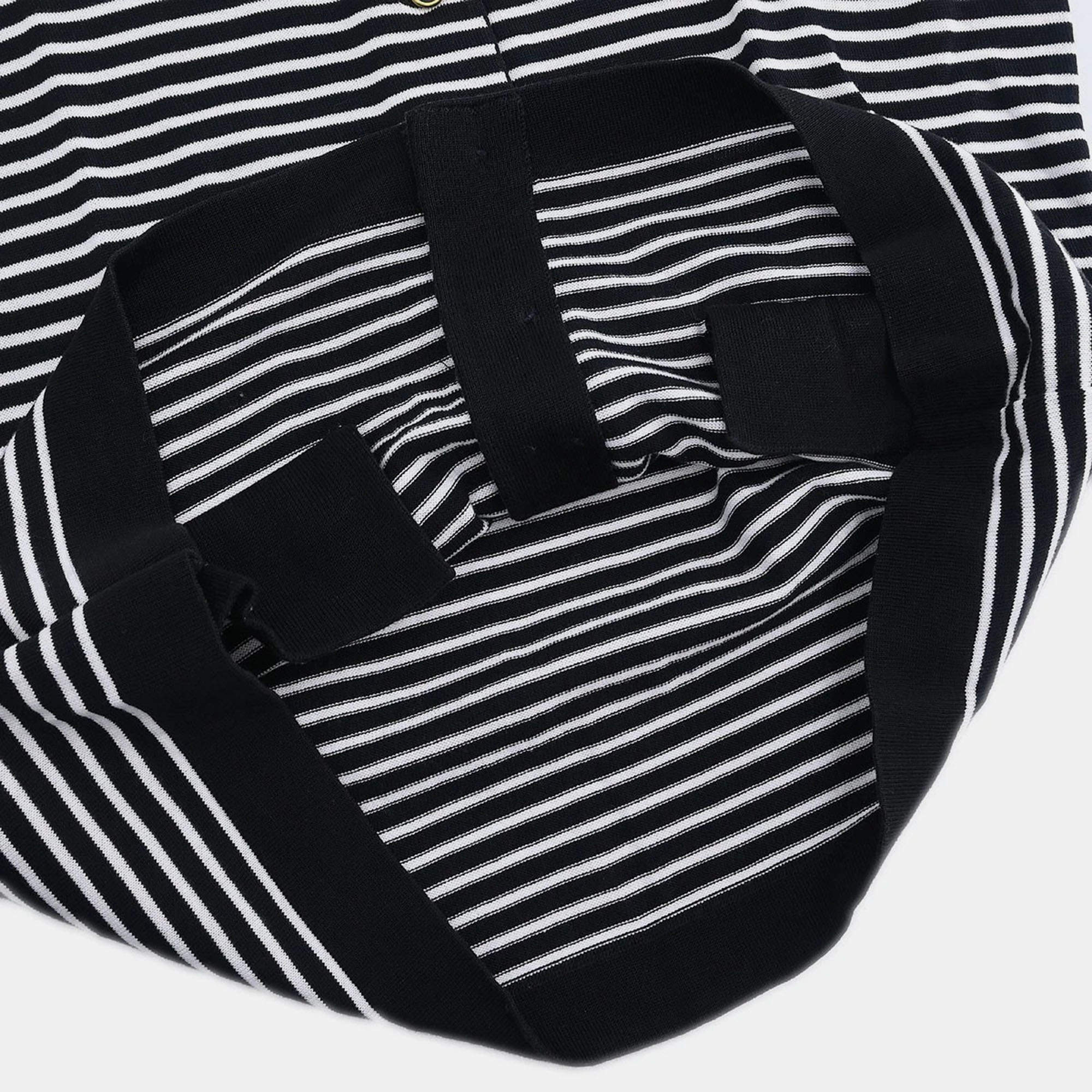 Pre Owned Chanel Short Sleeve Cardigan Black #38