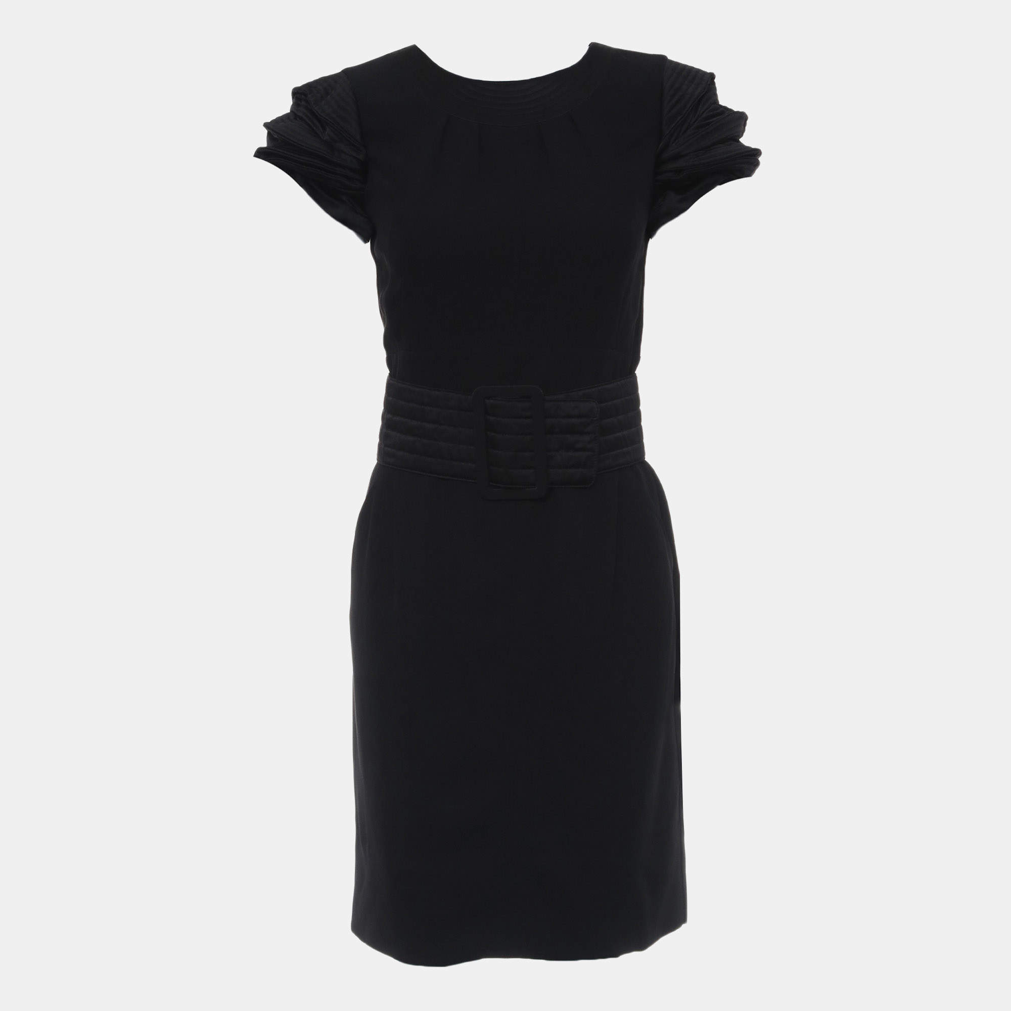 Pre Owned Chanel Ruffled Short Sleeve Dress