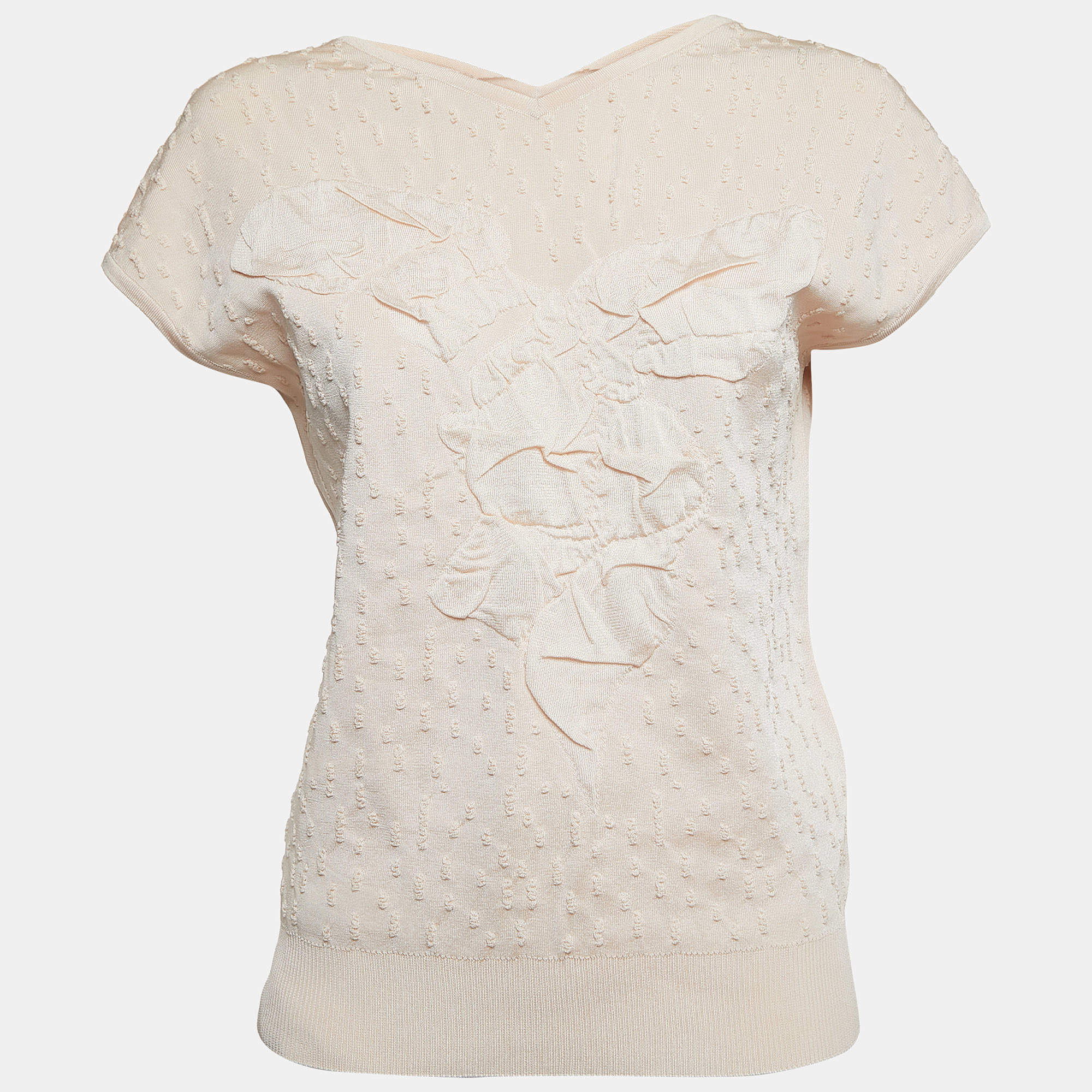 Chanel Pink Knit Sleeveless Top M