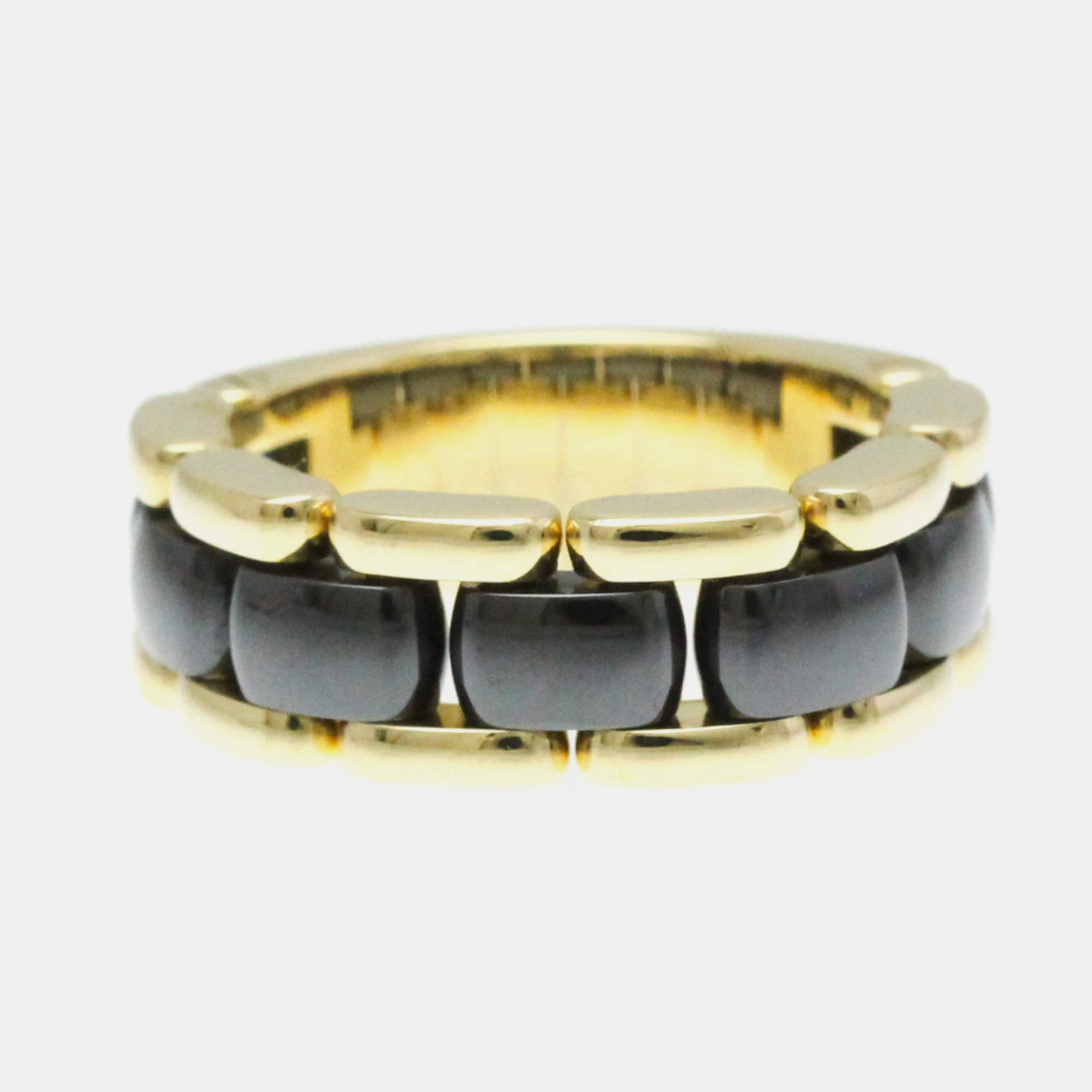 Chanel 18K Yellow Gold Ultra Collection Ceramic No Stone Ring