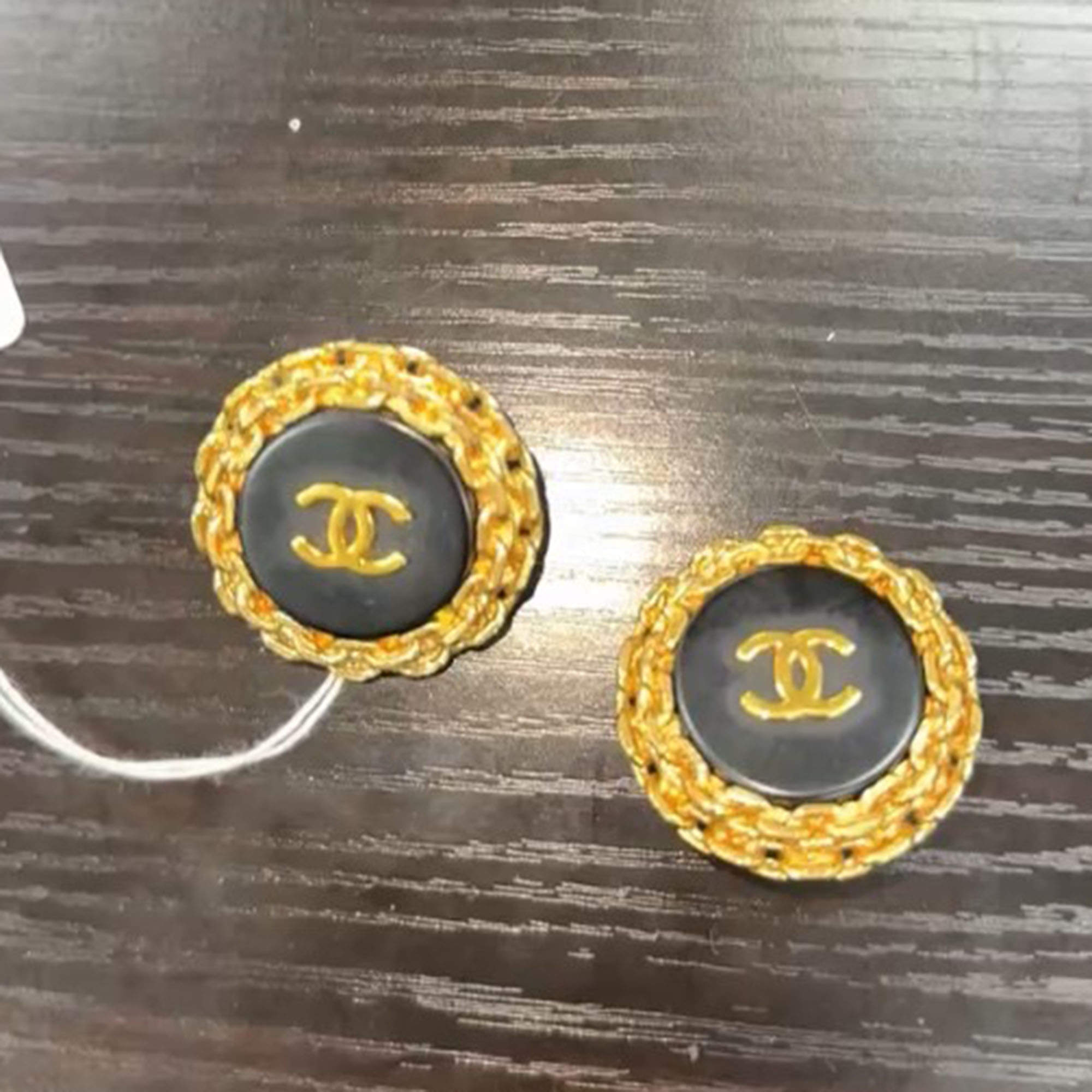 Chanel Vintage CC Chain Earrings