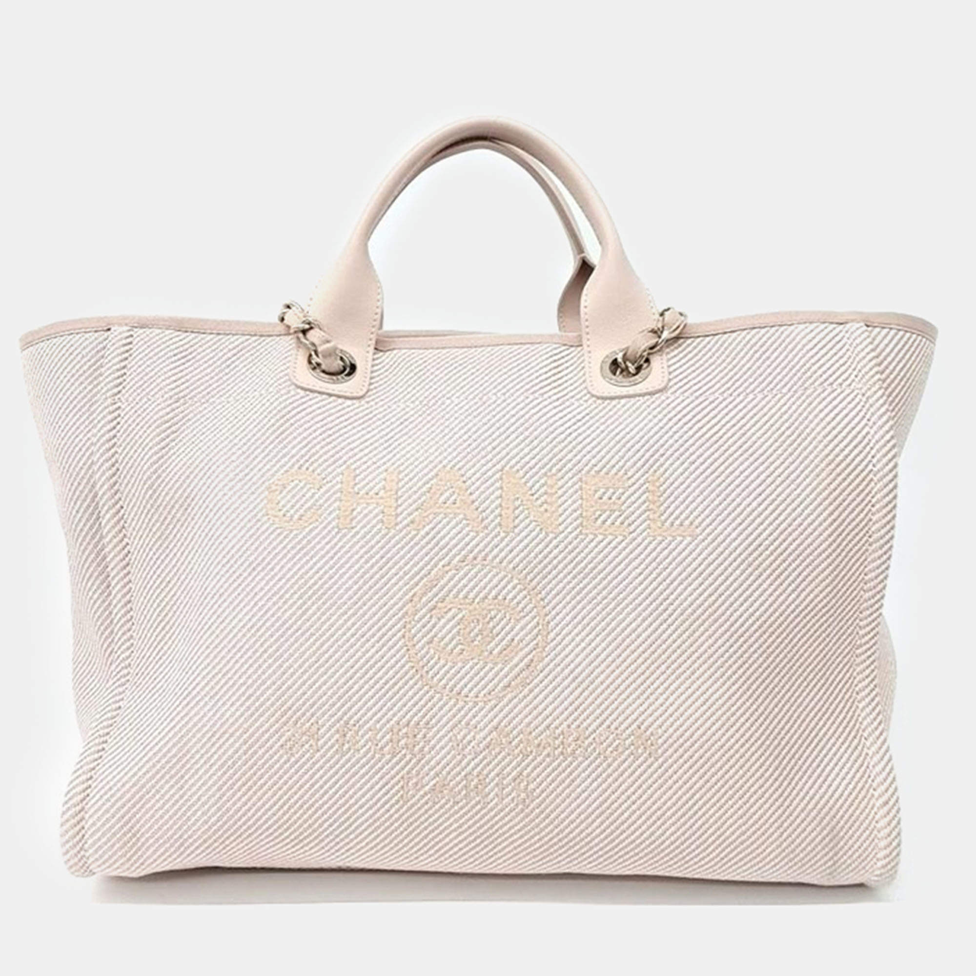 Chanel fabric tote online