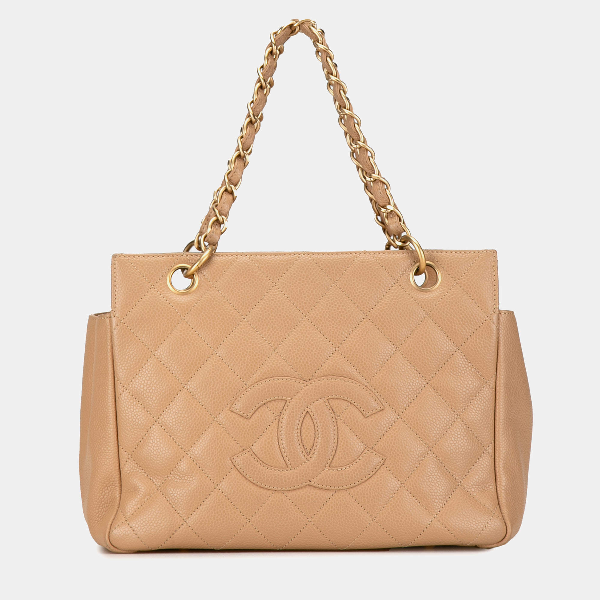 Pre Owned Chanel Petite Caviar Timeless Shopping Tote