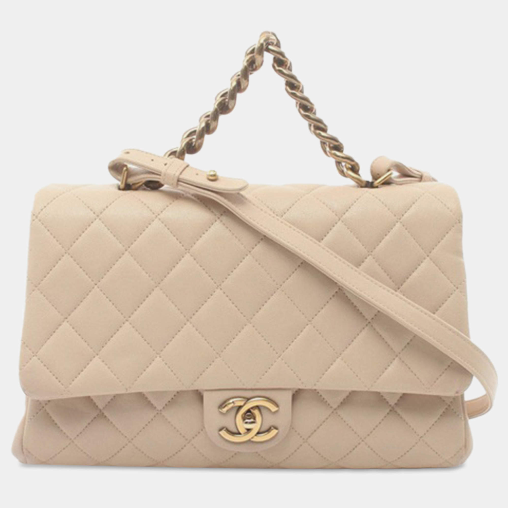 Chanel Paris Rome Large Calfskin Trapezio Bag