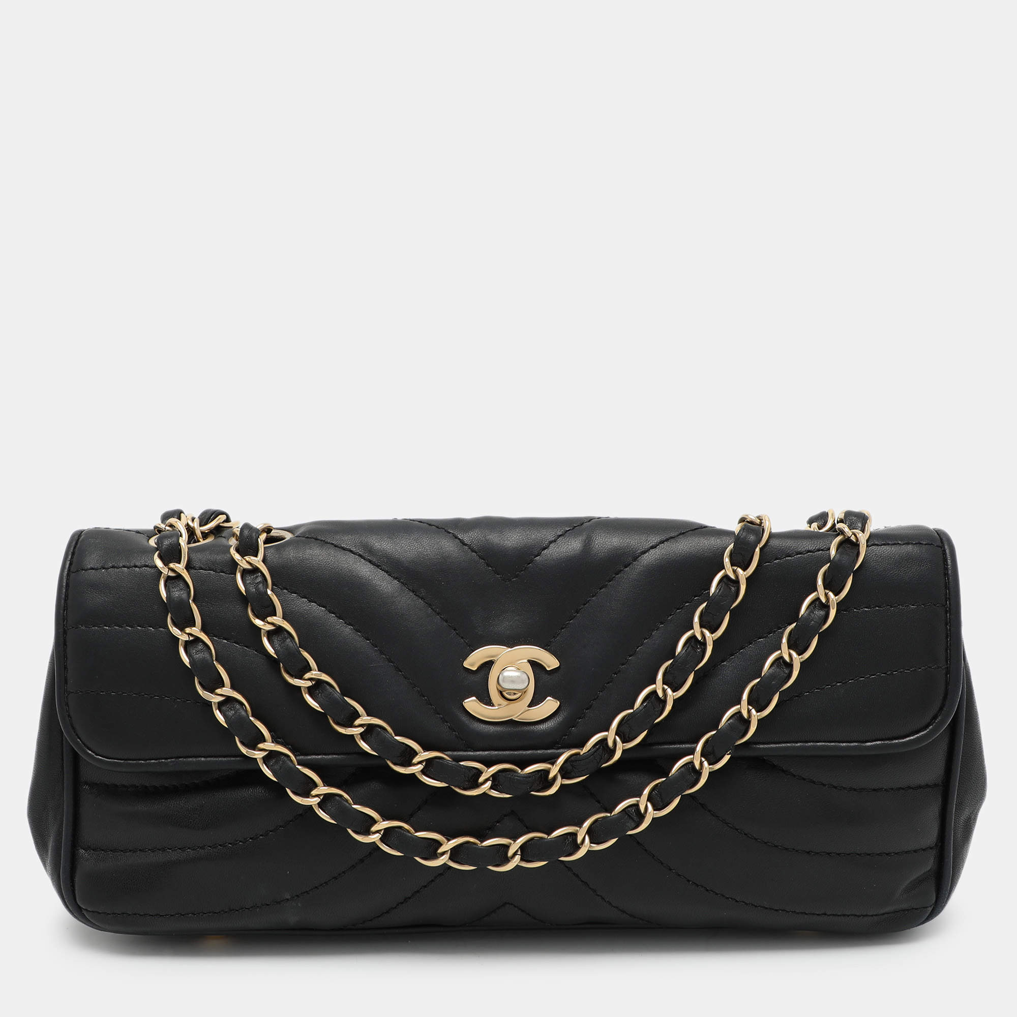 Chanel Black Quilted Leather Vintage Flap Bag