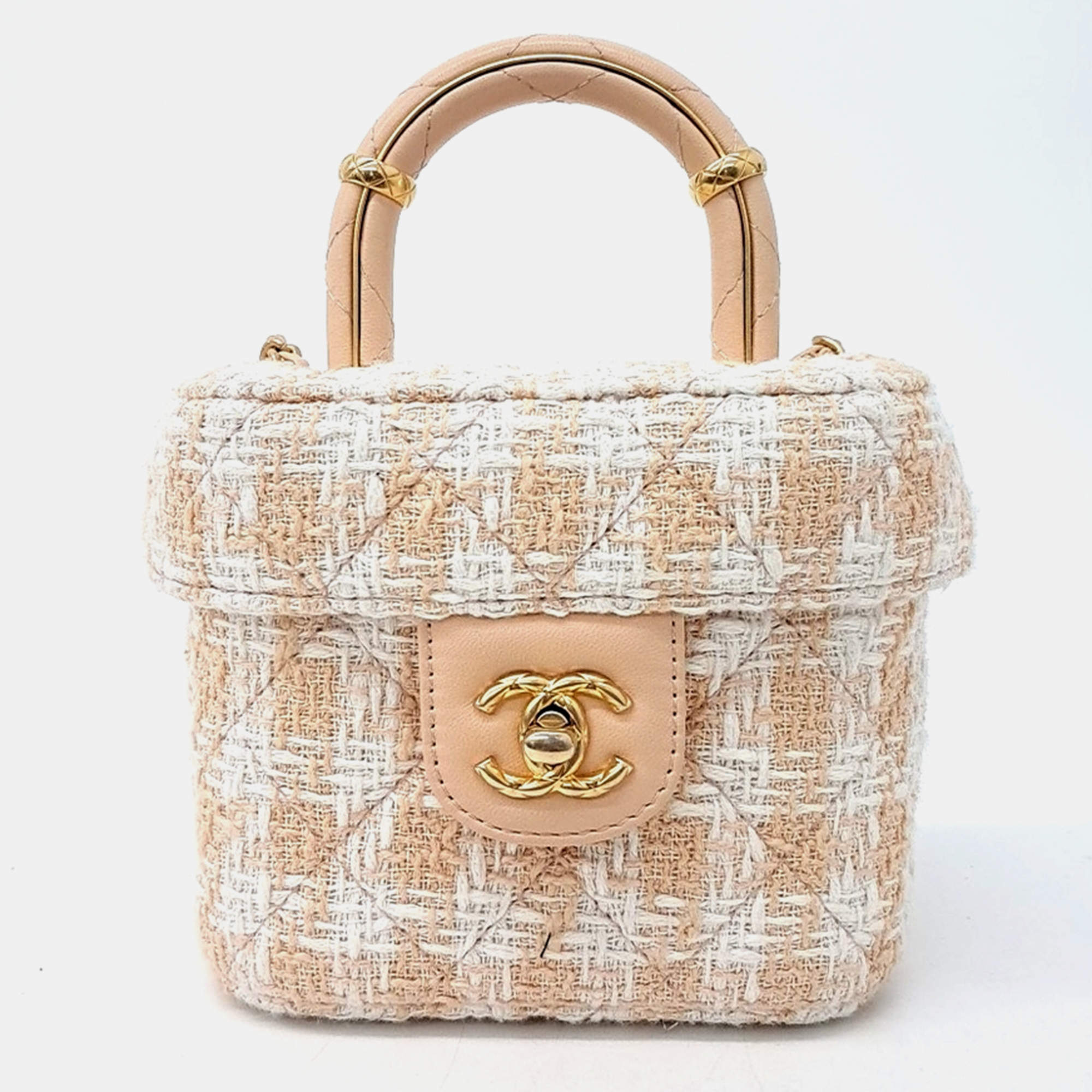 Chanel Tweed Top Handle Bag