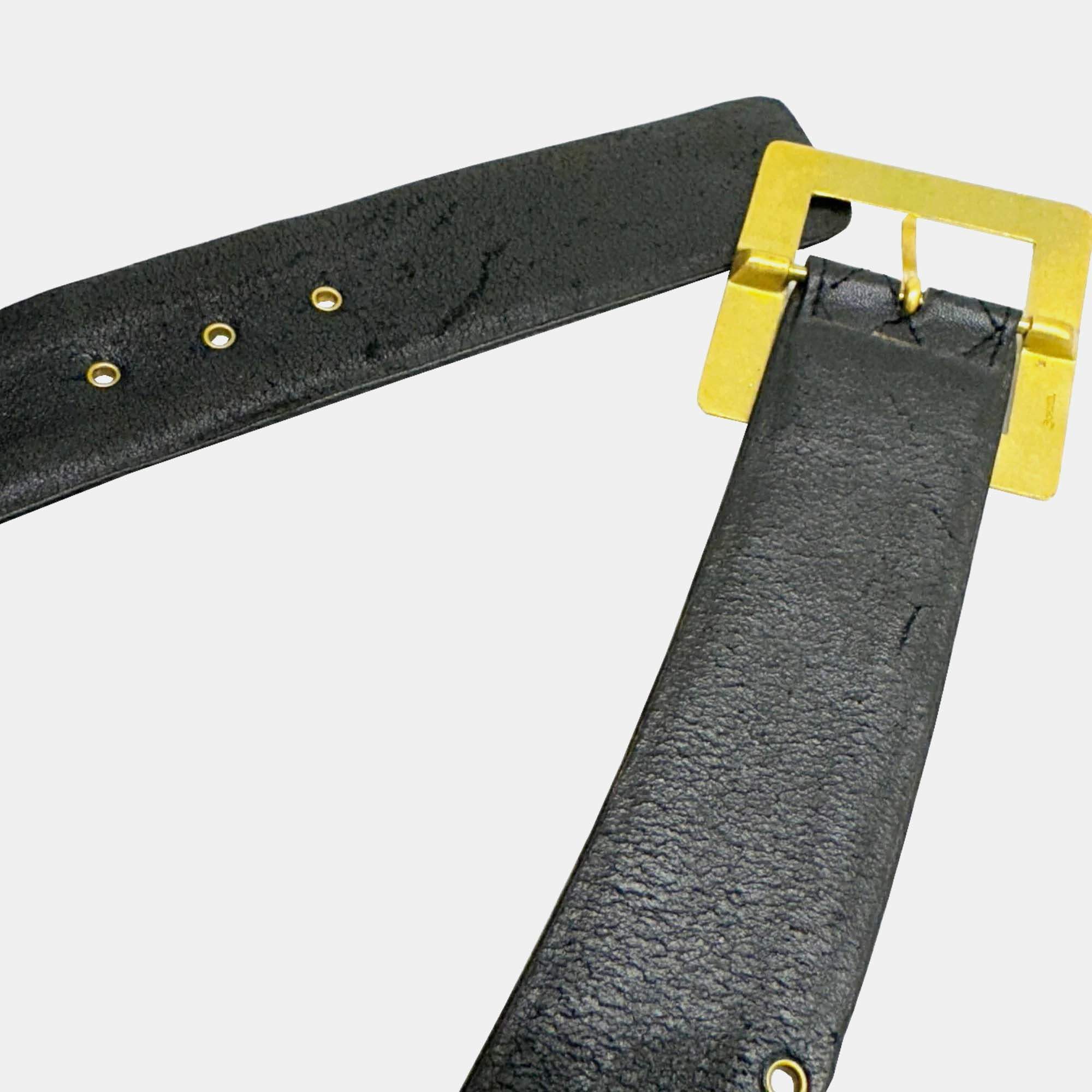 Pre Owned Chanel Ramsun Black Matelasse Coco Mark Belt Bag