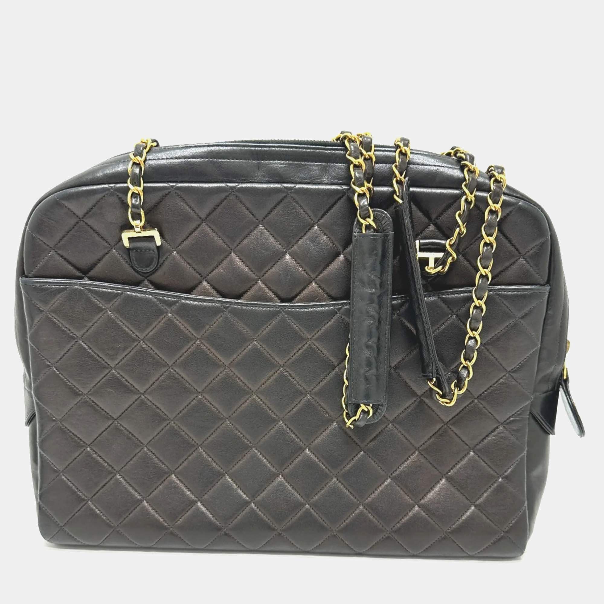 Pre Owned Chanel Black Vintage Chain Shoulder Bag